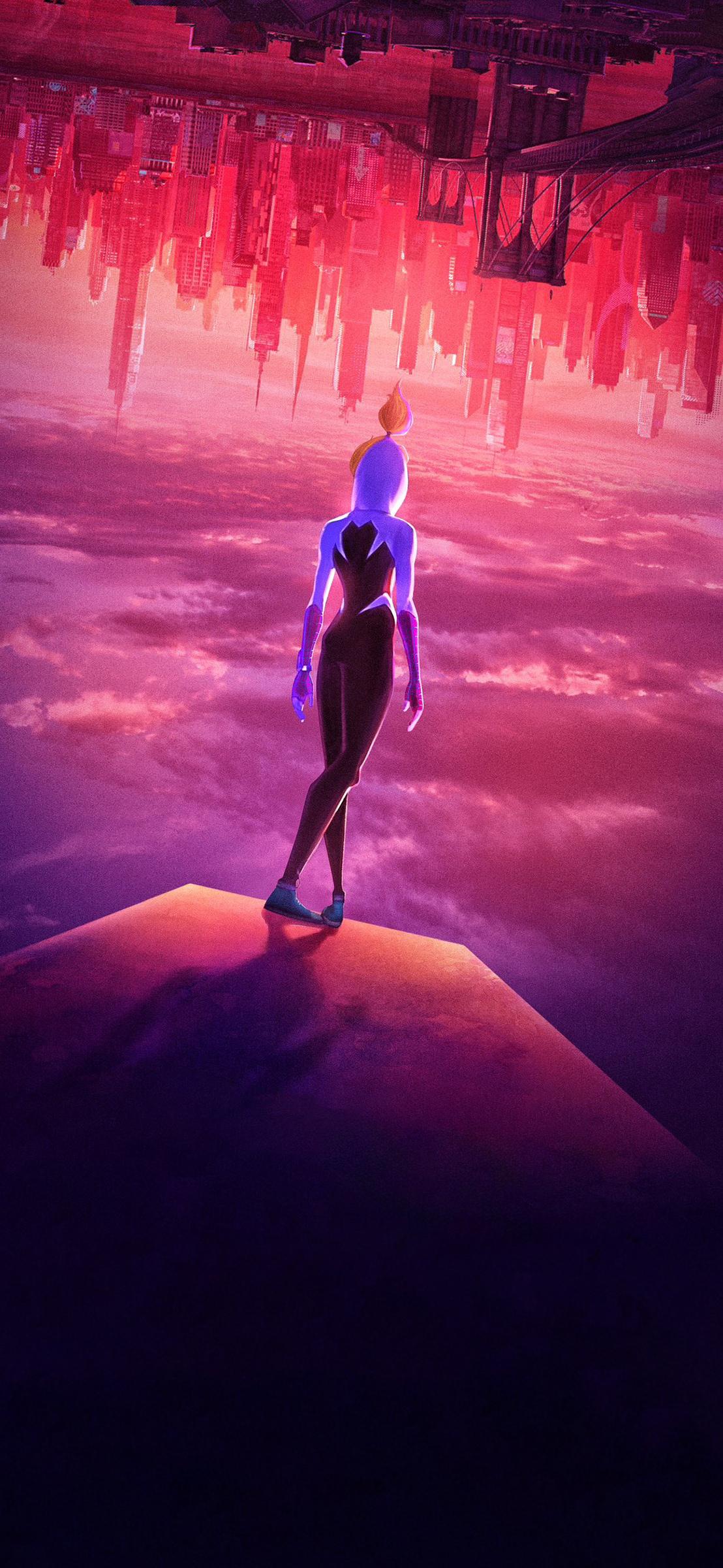 Spider Man Across The Spiderverse, Spider Gwen Wallpaper [1108x2400]