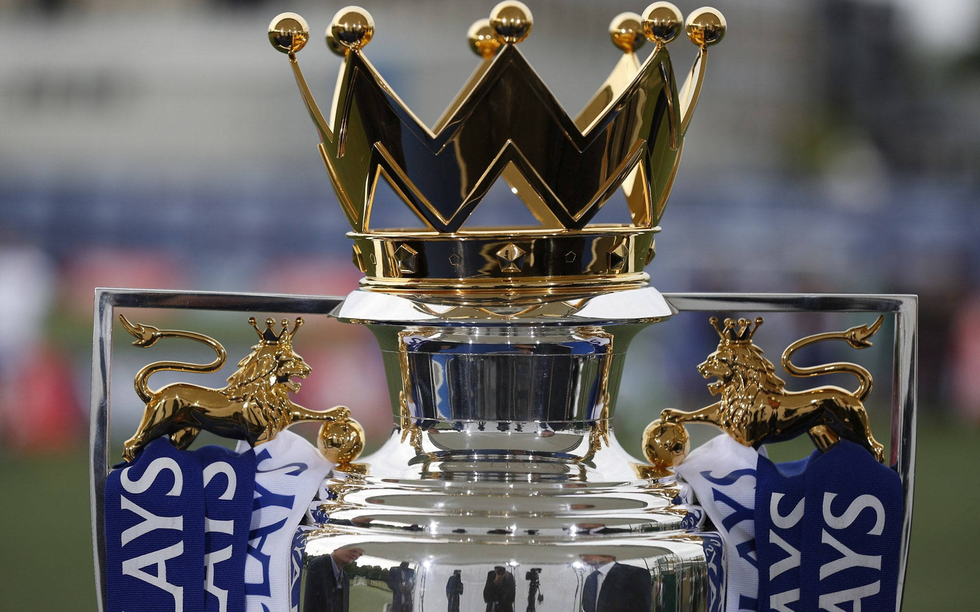 Download Glittering Trophy of the Premier League Wallpaper