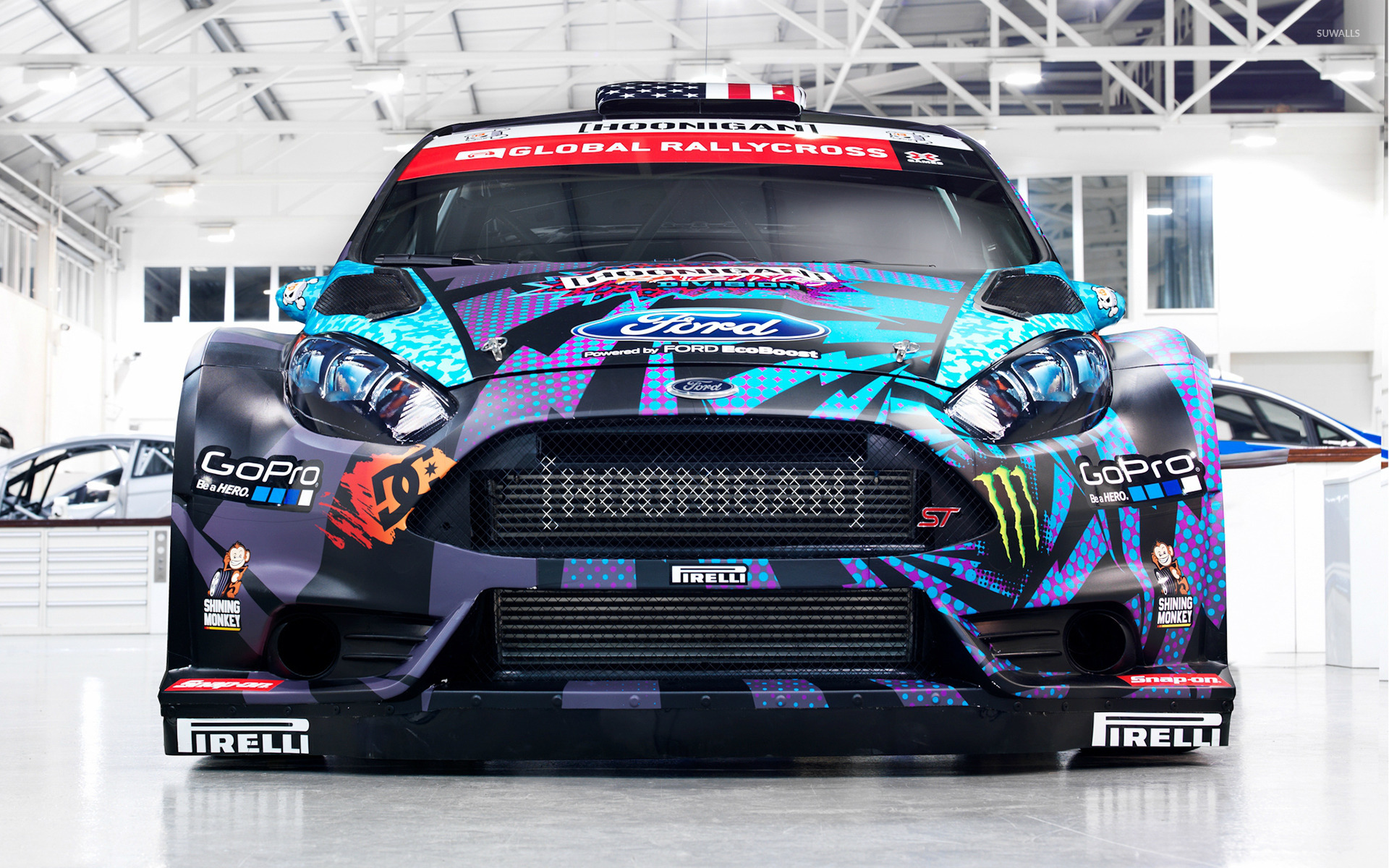 Ford Fiesta RS WRC front view wallpaper wallpaper