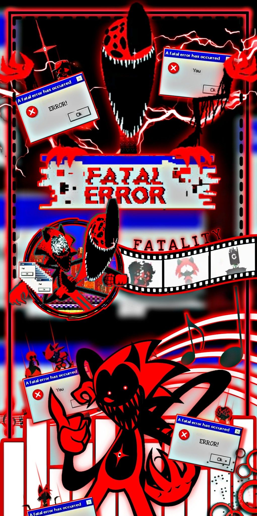 Fatal Error Wallpaper. iPhone wallpaper themes, Sonic art, Sonic pc