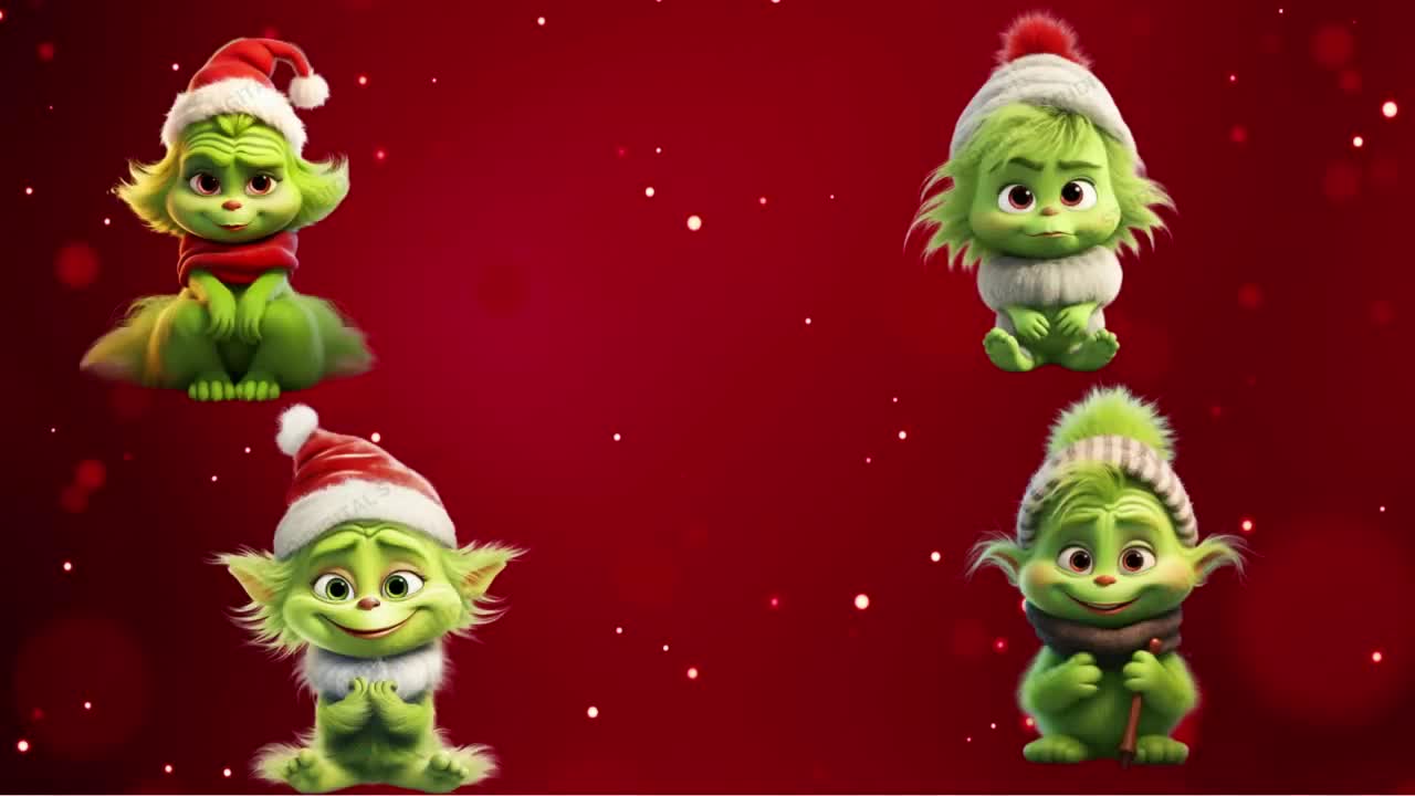 Baby Grinch Clipart Set of 5 Christmas PNG Image Grinch