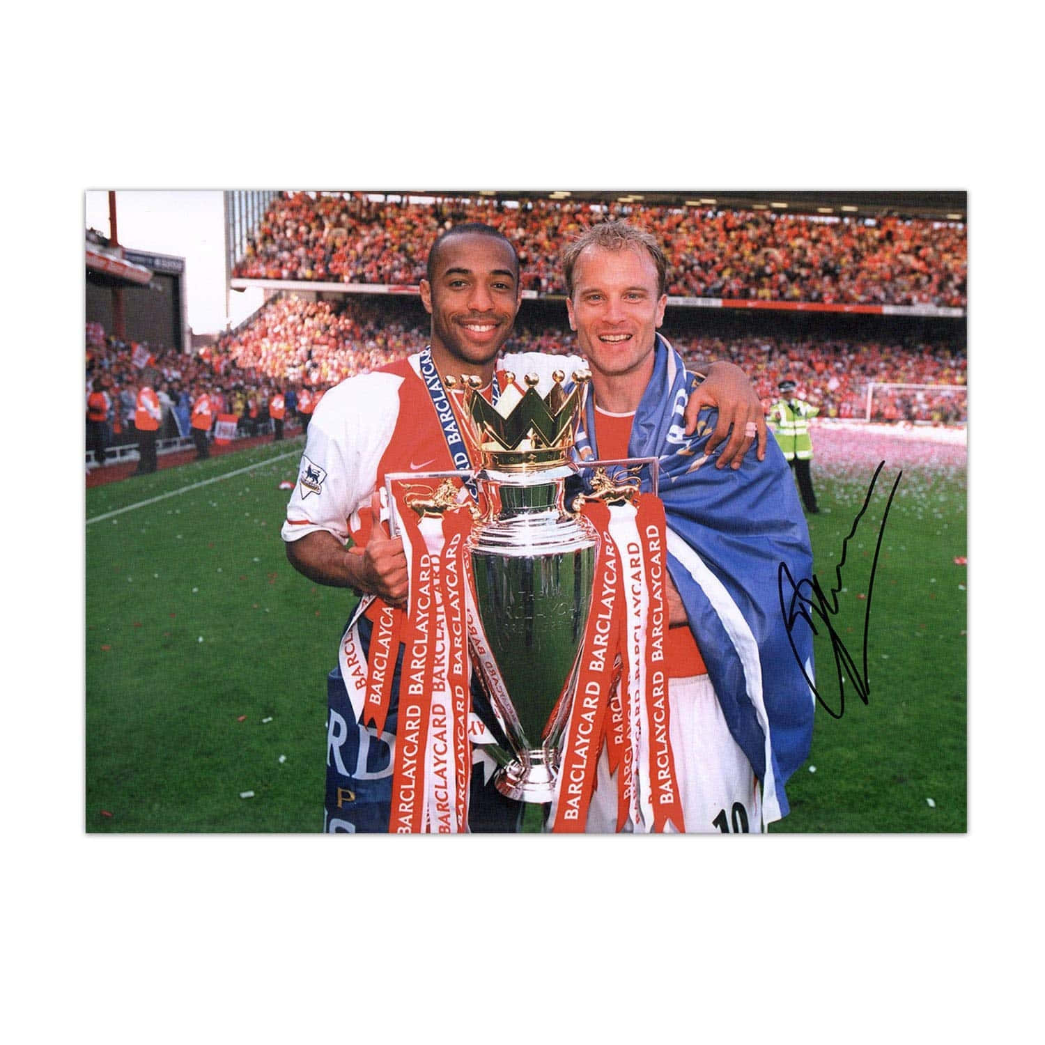 Download Dennis Bergkamp Thierry Henry Premier League Trophy Wallpaper