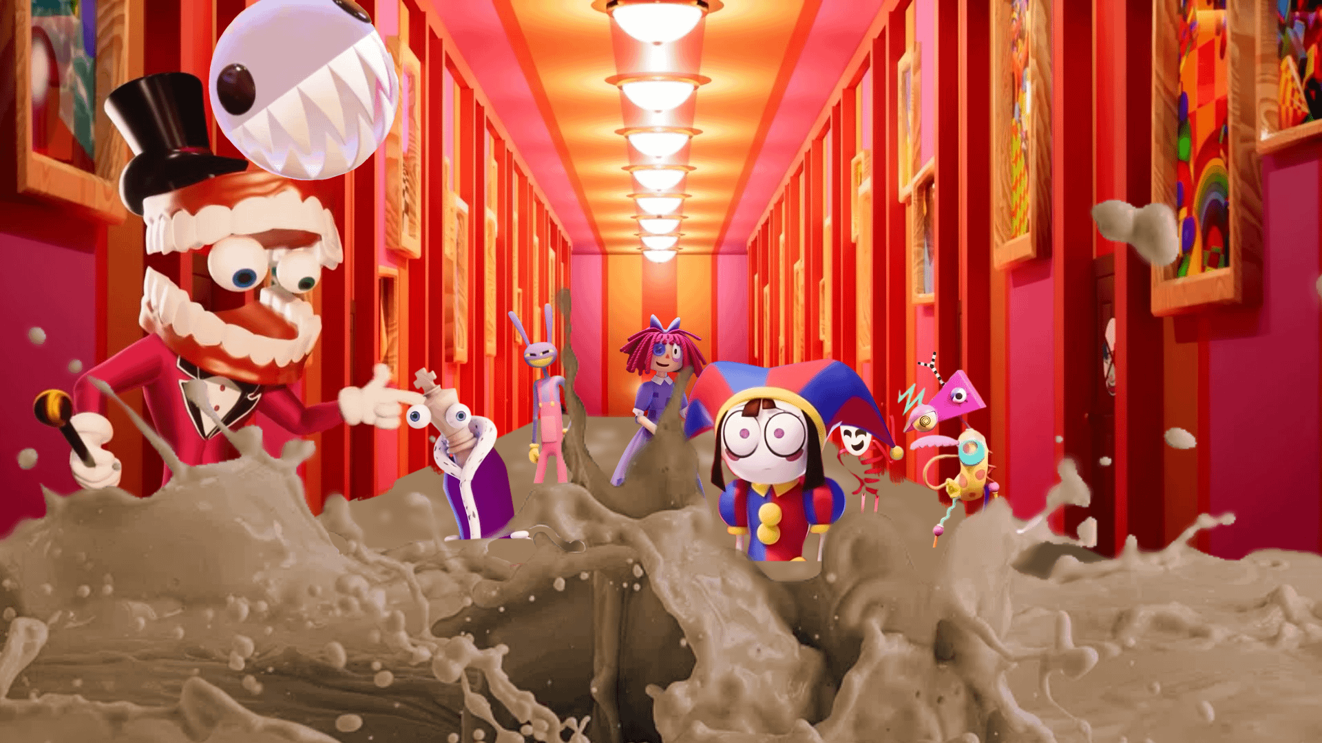 I had a dream I was watching The Amazing Digital Circus and everything played out how you'd expect, with the exception of the world being flooded with chocolate milk and none of