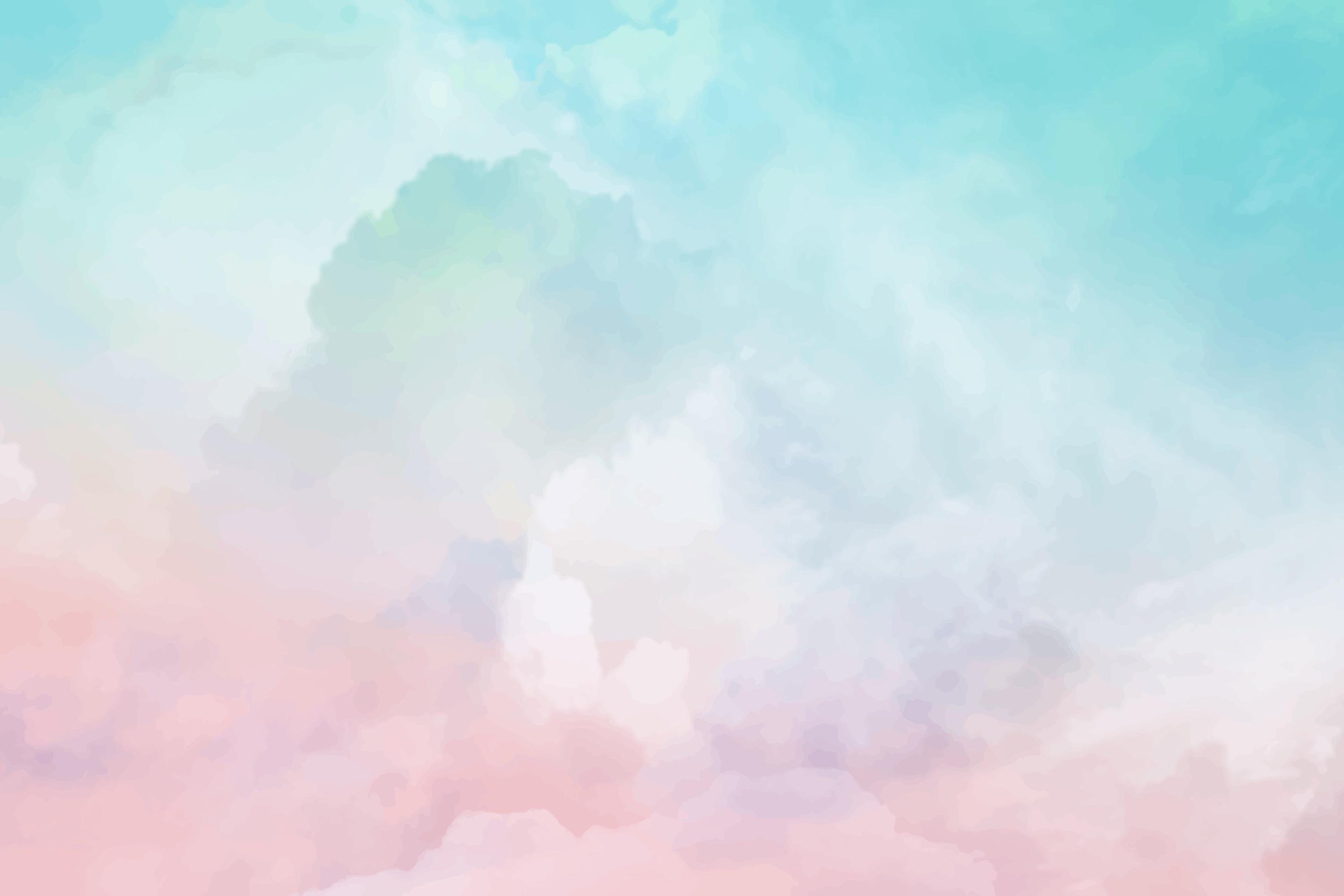 Pastel blue & pink clouds