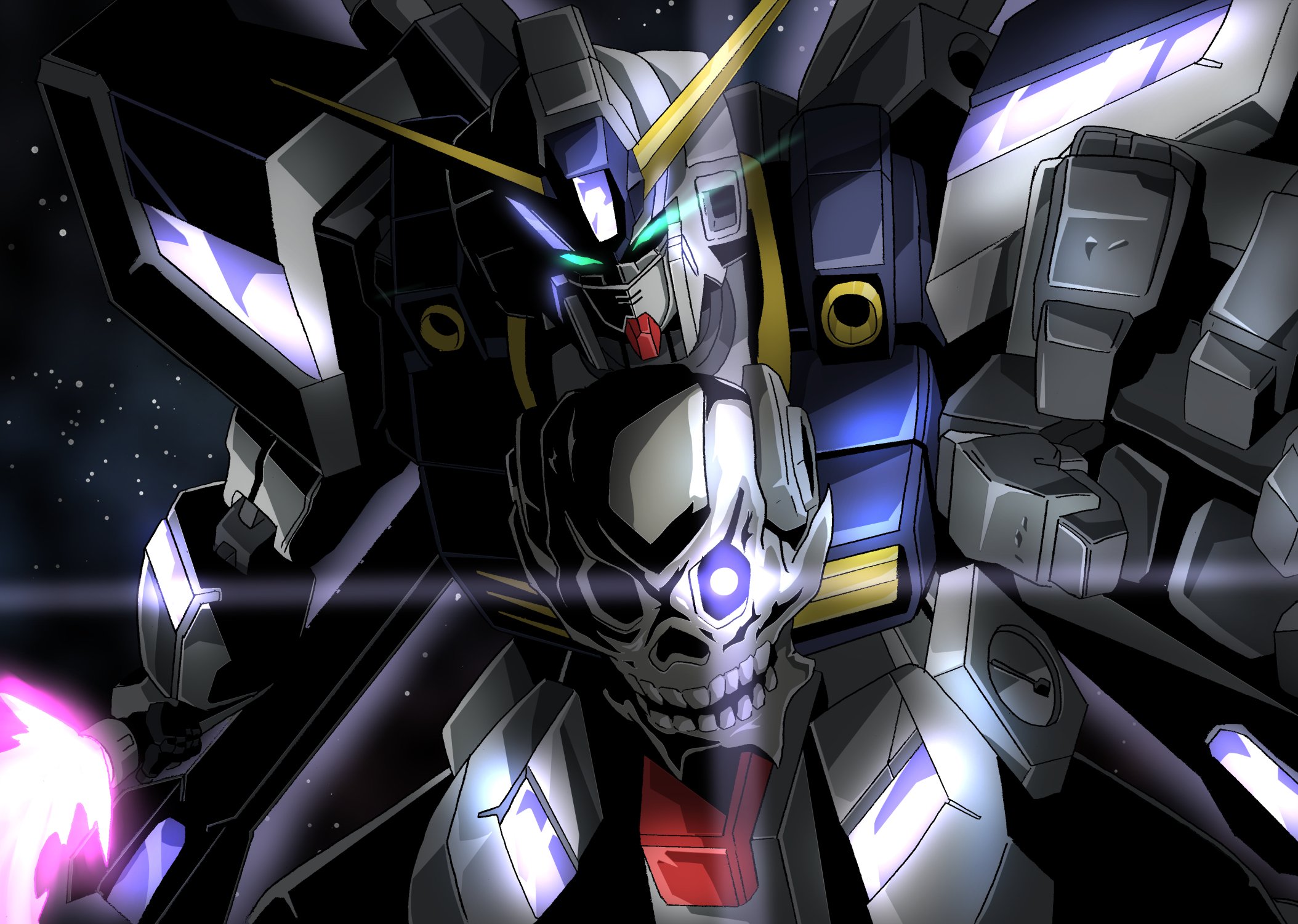 Gundam Build Fighters Crossbone Gundam Maoh mecha armor skull warrior g wallpaperx1500