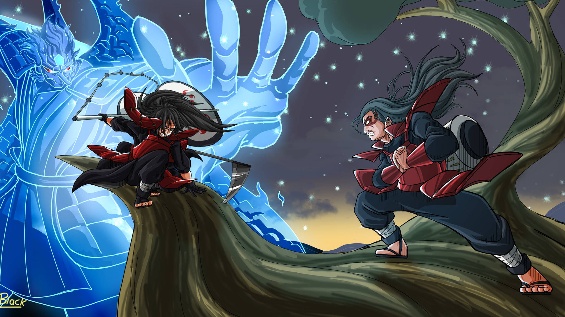Download Hashirama Senju Blue Opponent Wallpaper