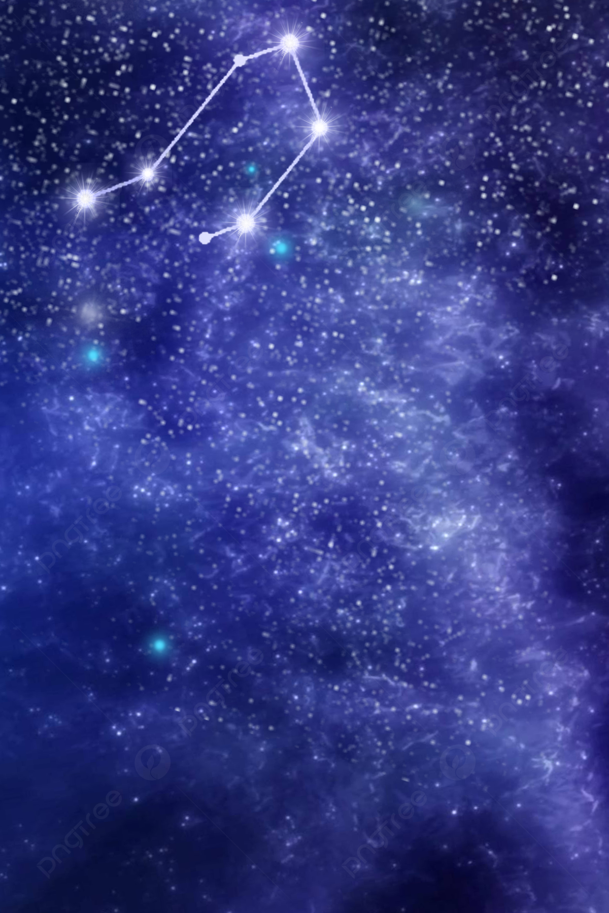 Simple Dreamy Twelve Constellation Libra Starry Sky Background Wallpaper Image For Free Download