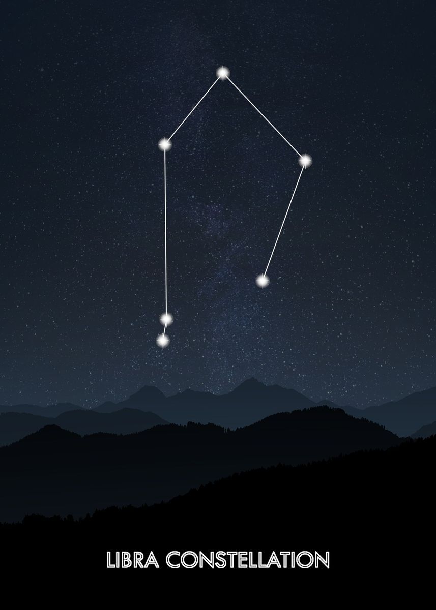 Libra Constellation' Poster by HEMERSON. Displate. Constellation poster, Constellations, Libra constellation
