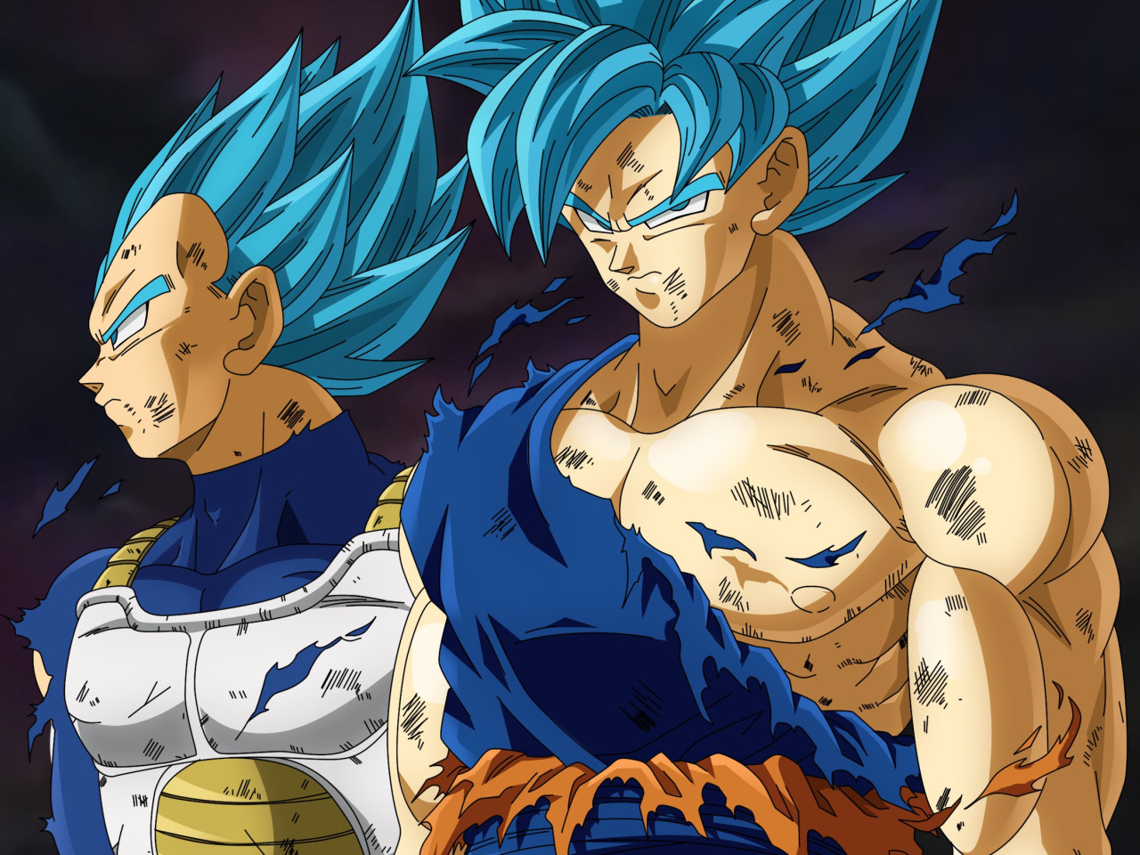 Download wallpaper DBS, game, armor, anime, fight, manga, angry, chest, Son Goku, Vegeta, Dragon Ball, strong, Goku, thorax, Dragon Ball Super, saiyan, section shonen in resolution 1280x960