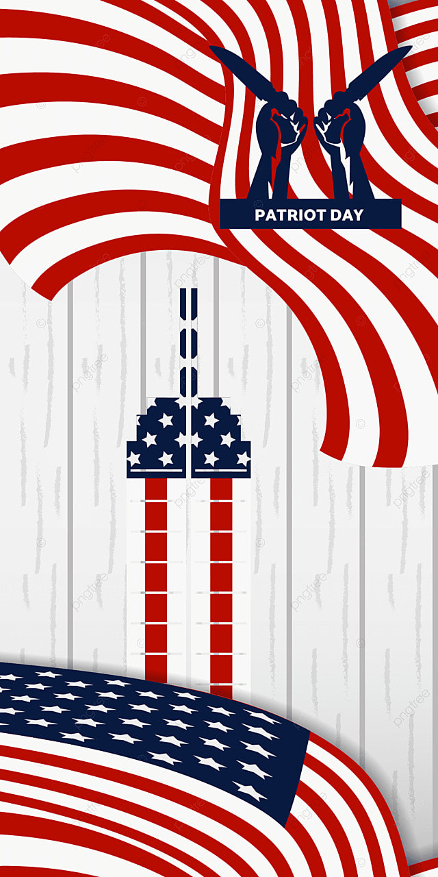 White Patriot Day Wallpaper Design With American Flag Shaped City Building Background Wallpaper Image For Free Download