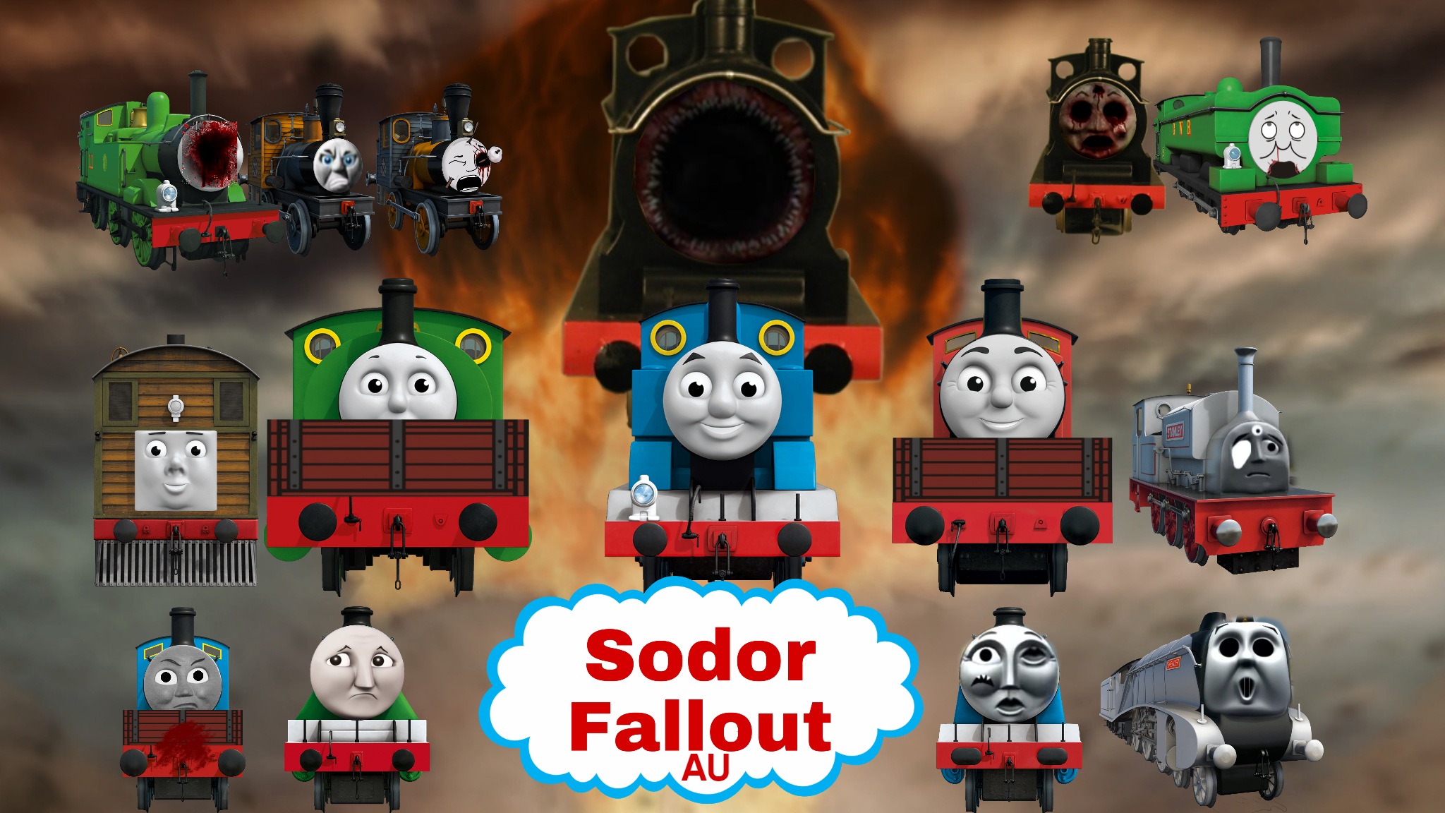 Roland Johnson Pierson Sodor Fallout AU #thomasandfriends #sodorfallout