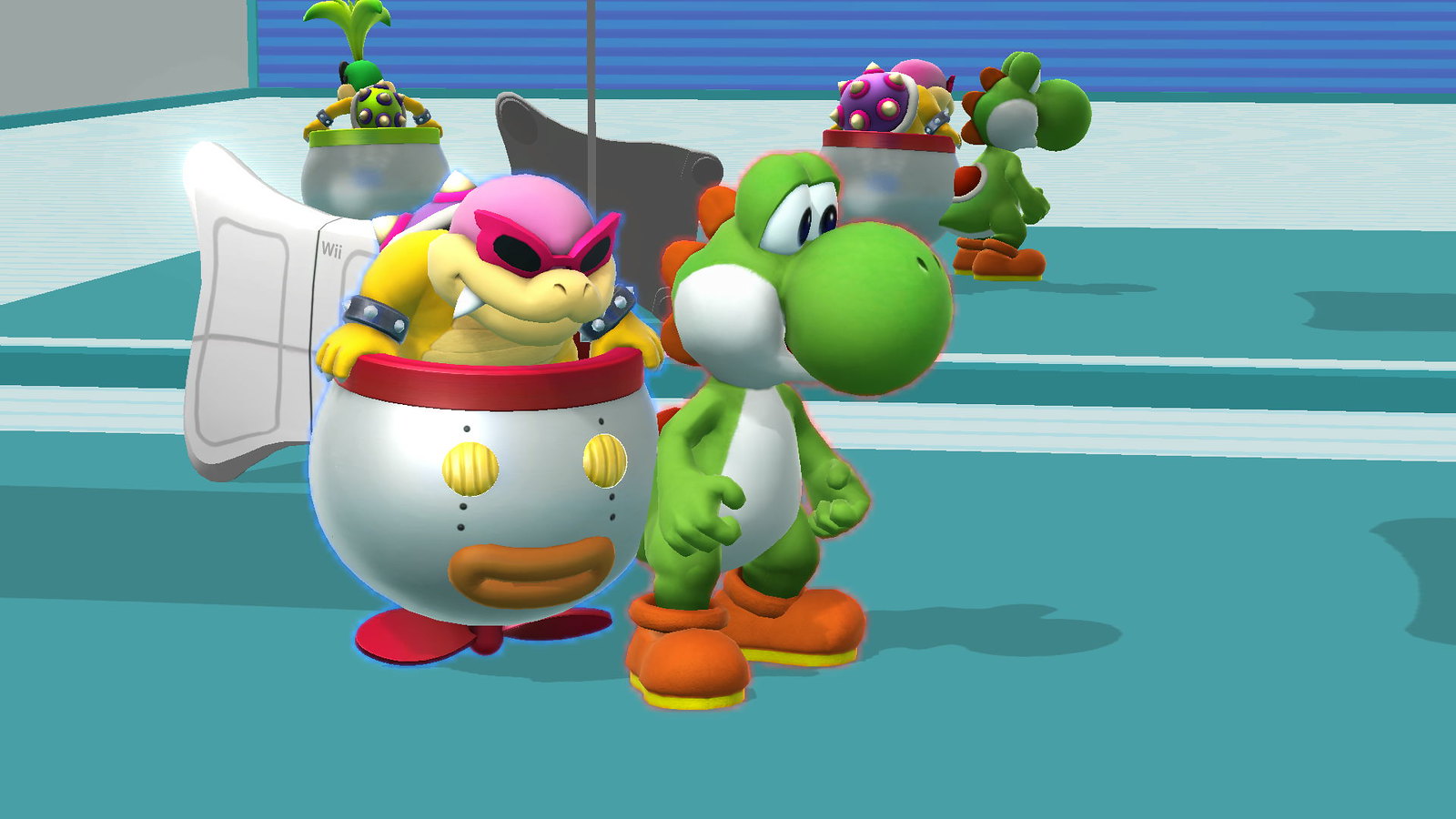 Roy Koopa and Yoshi