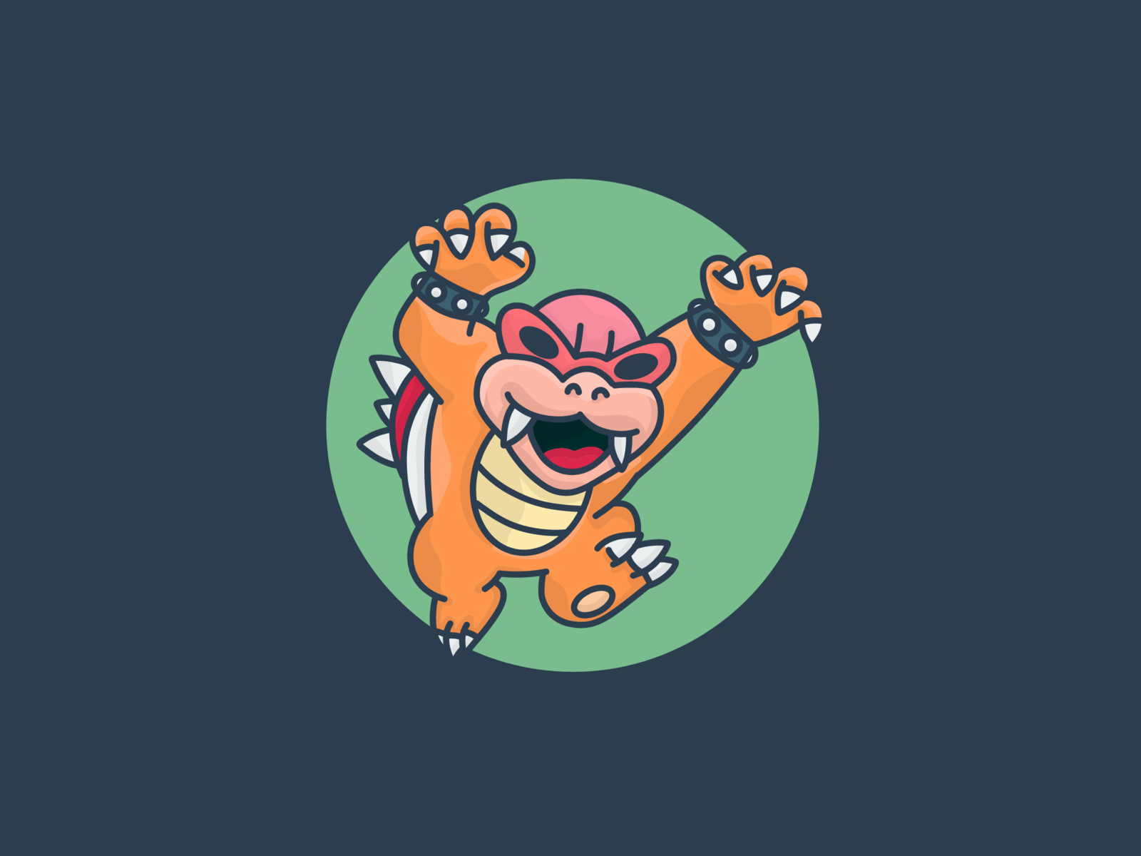 Roy's (Koopa) physiognomy in the 1990s. Nintendo