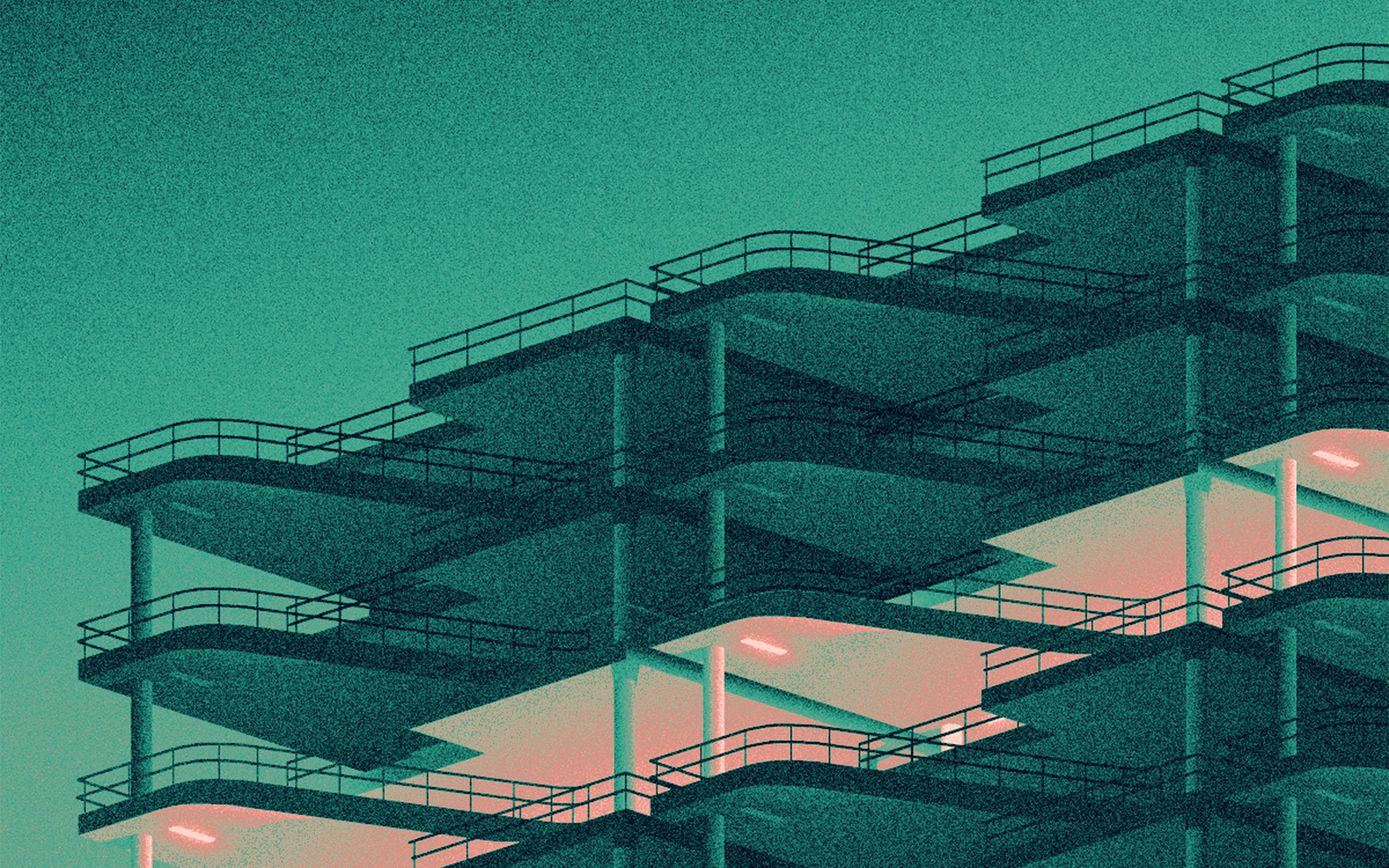 wallpaper for desktop, laptop. architecture minimal green illustration art