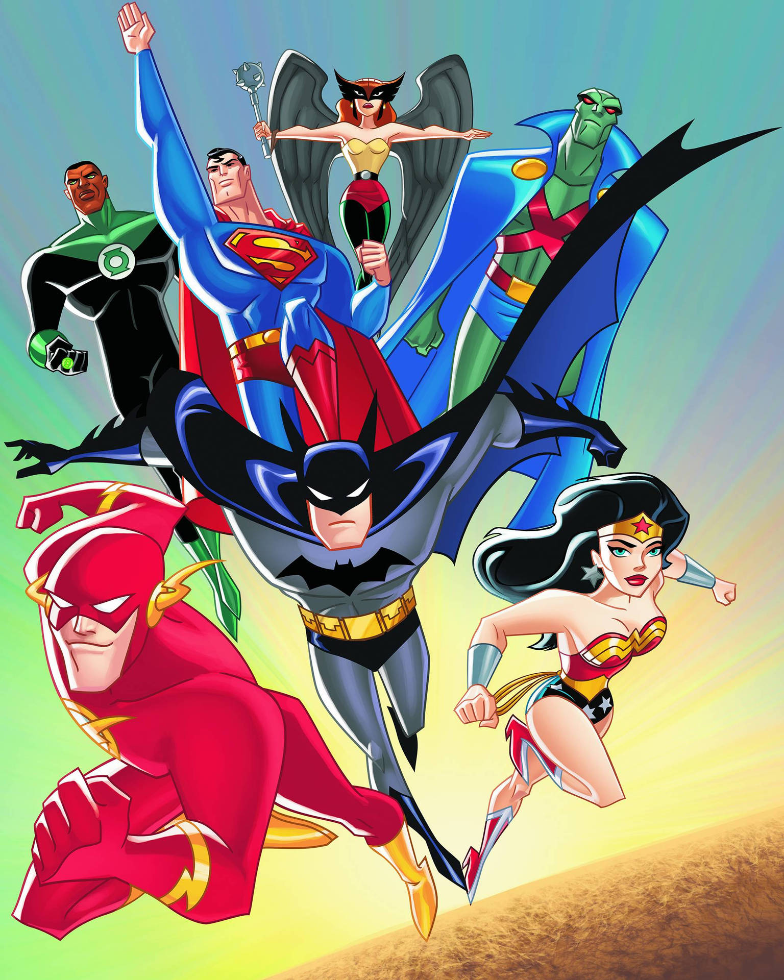 Download Justice League Cartoon Phone Wallpaper