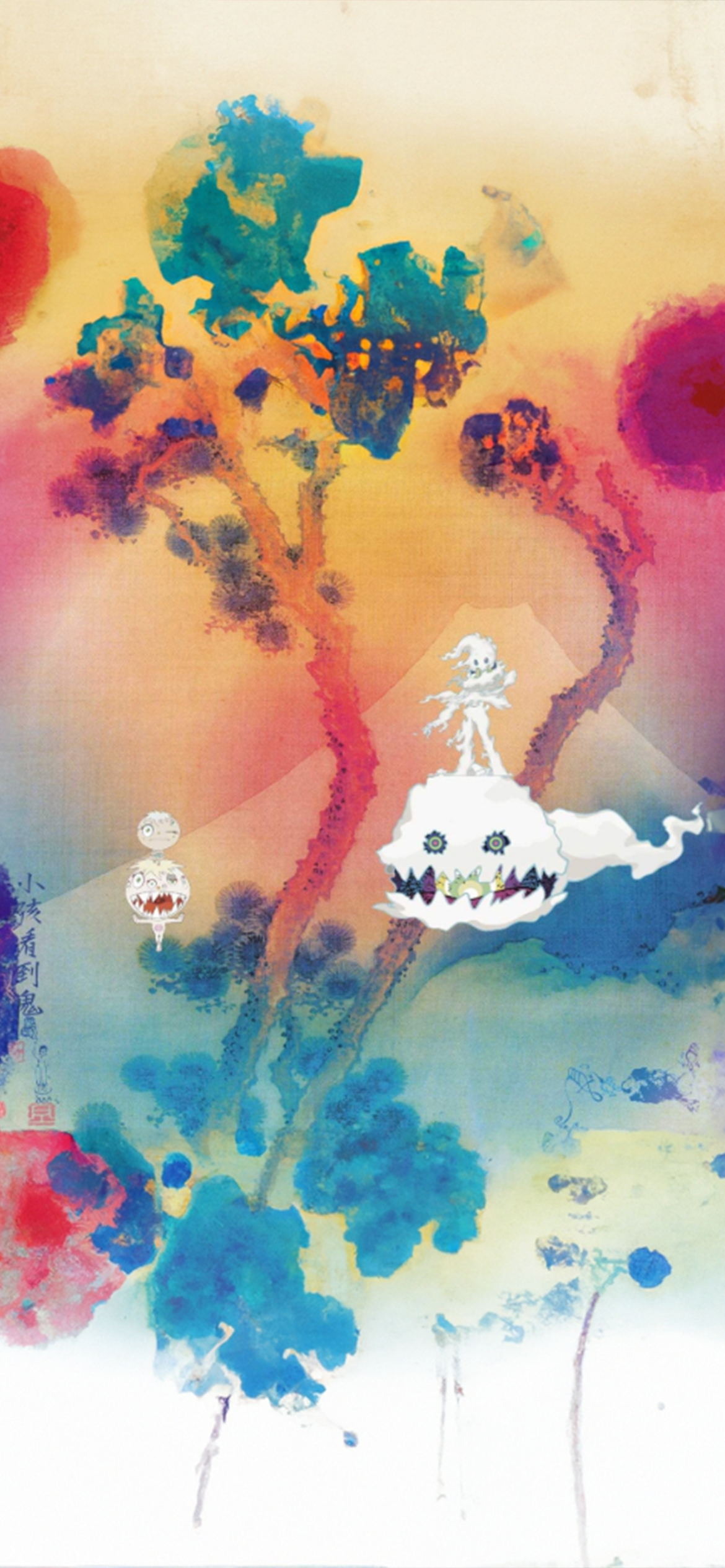 I created 5 of Cudi's album covers as wallpaper for my iPhone 13 using the DALL·E AI