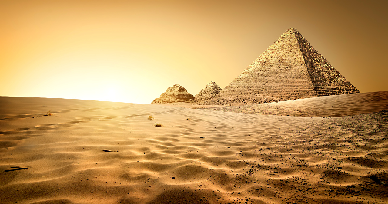 Desktop Wallpaper Egypt Cairo Desert Nature Sand Pyramid