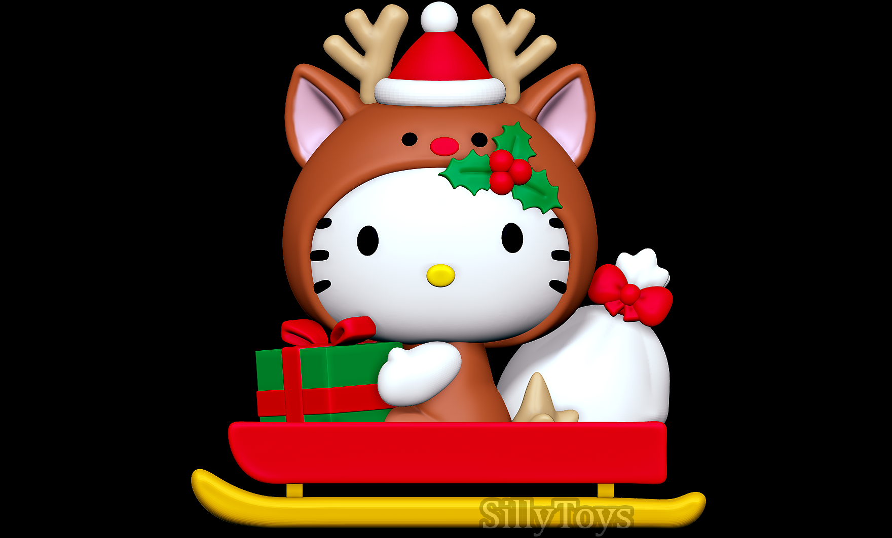 3D file Hello Kitty Christmas