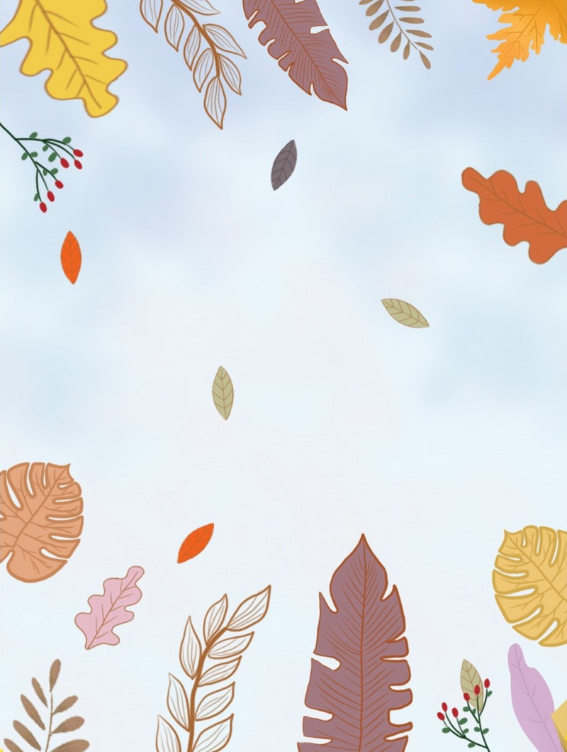 Autumn Hitachi Autumn Cartoon Drawing Leaves Advertising Letter Paper Background Background. PSD Free Download