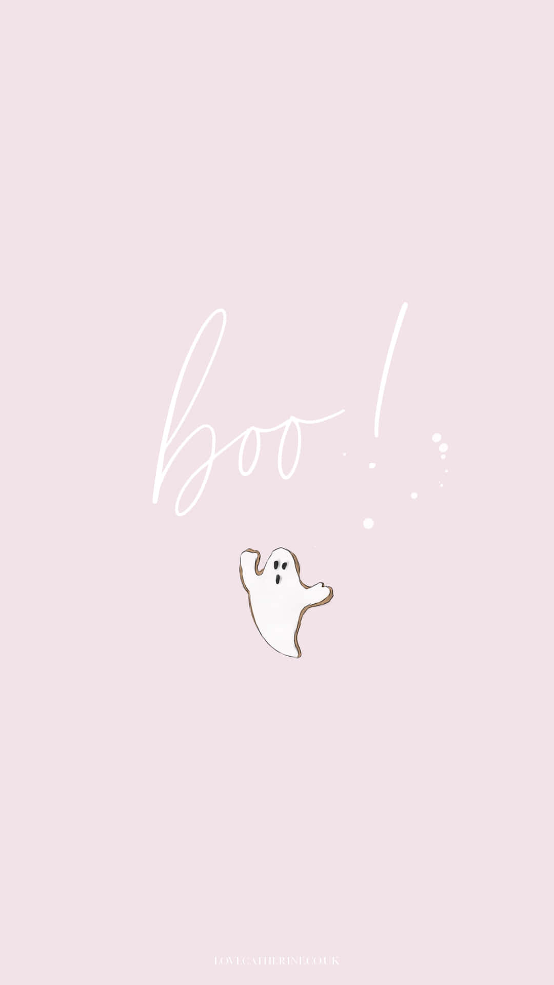 Download Ghost For A Cute Autumn iPhone Wallpaper