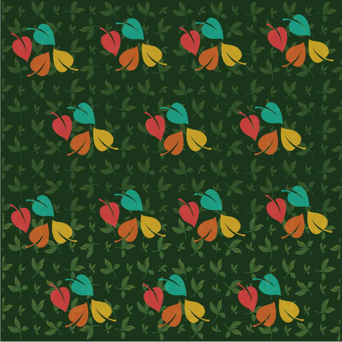 Autumn leaves pattern, and background for print on fabric, surface, paper, wrapping