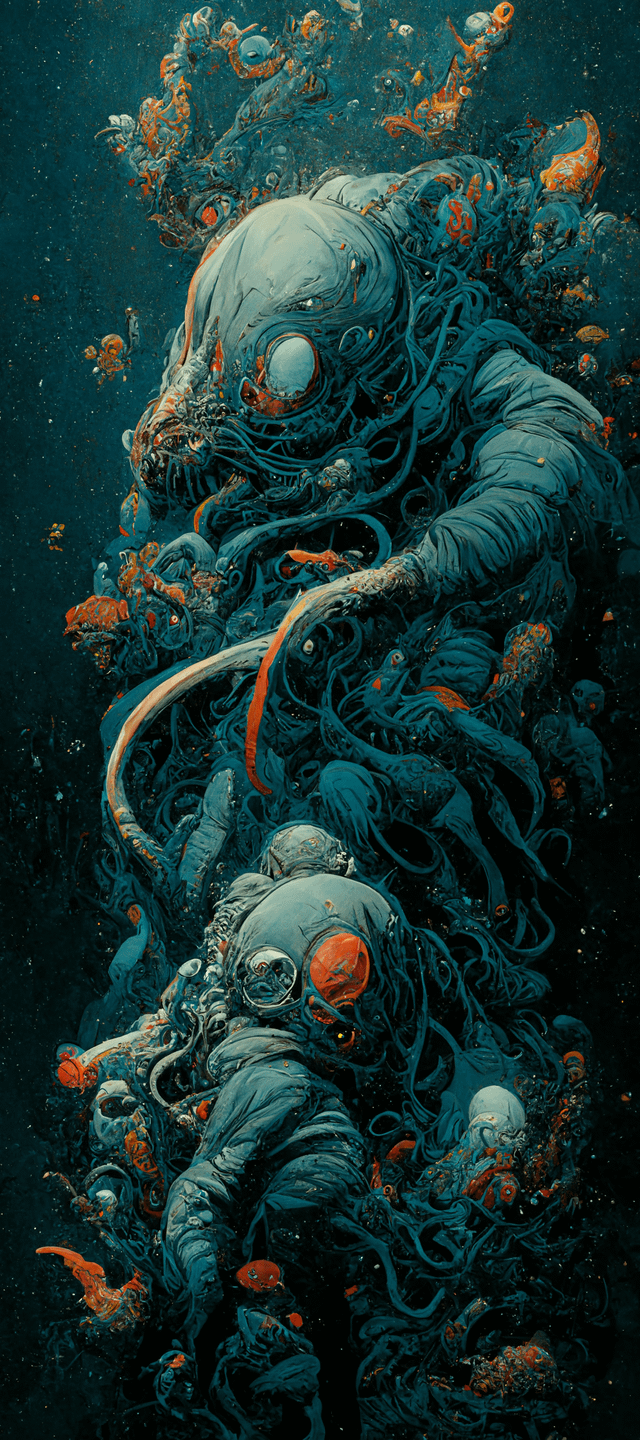 Collection of sea monsters. So much detail, but so few clear objects to see. Still like them