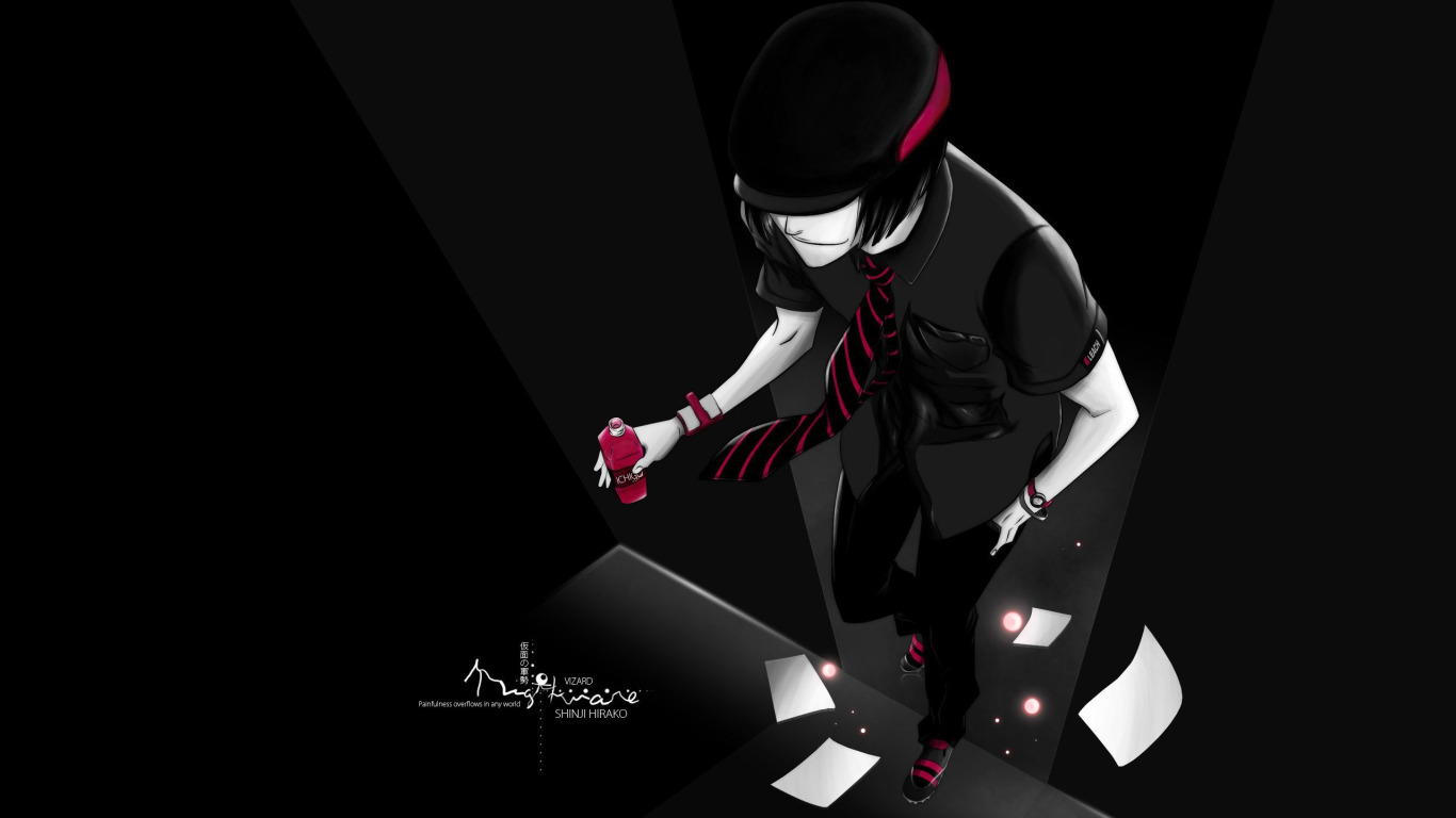 Download wallpaper red, sneakers, guy, Bleach, Shinji Hirako, section shonen in resolution 1366x768