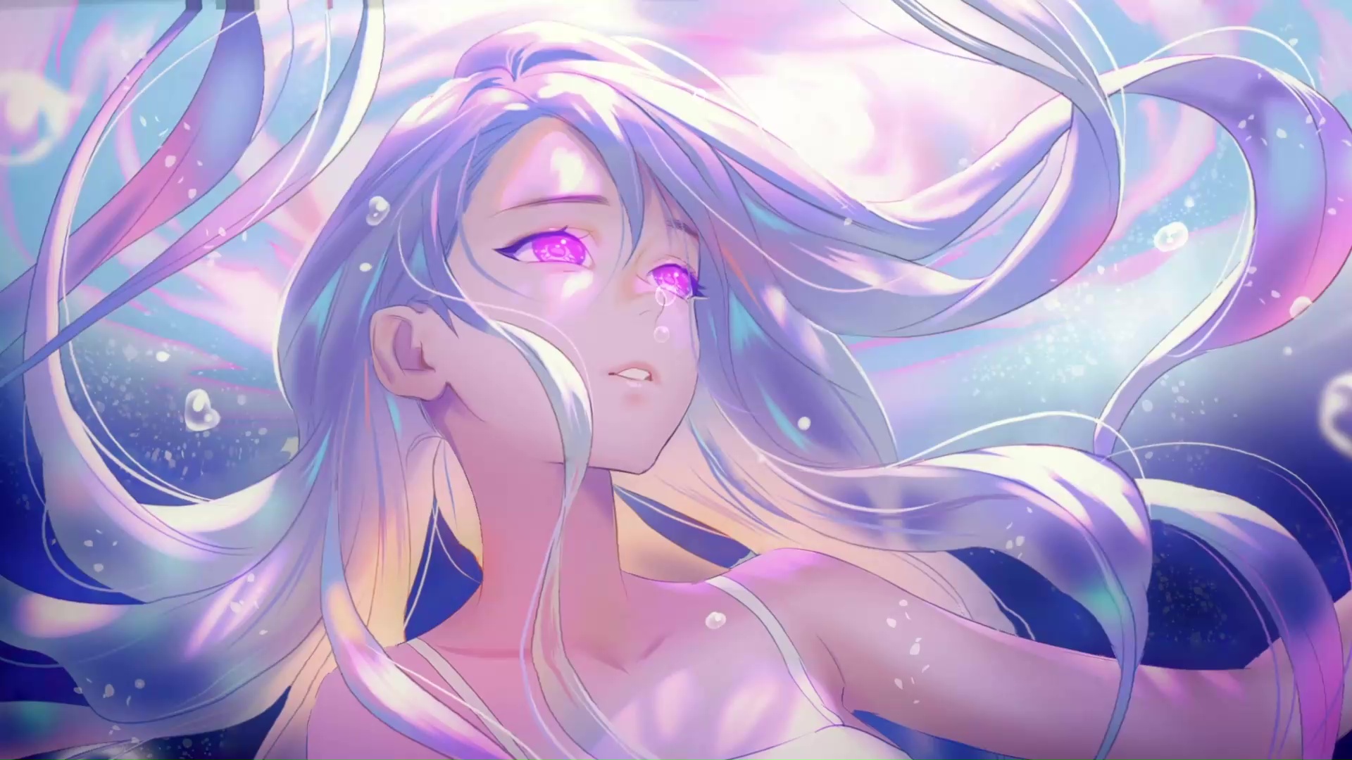 Anime Girl Underwater Live Wallpaper