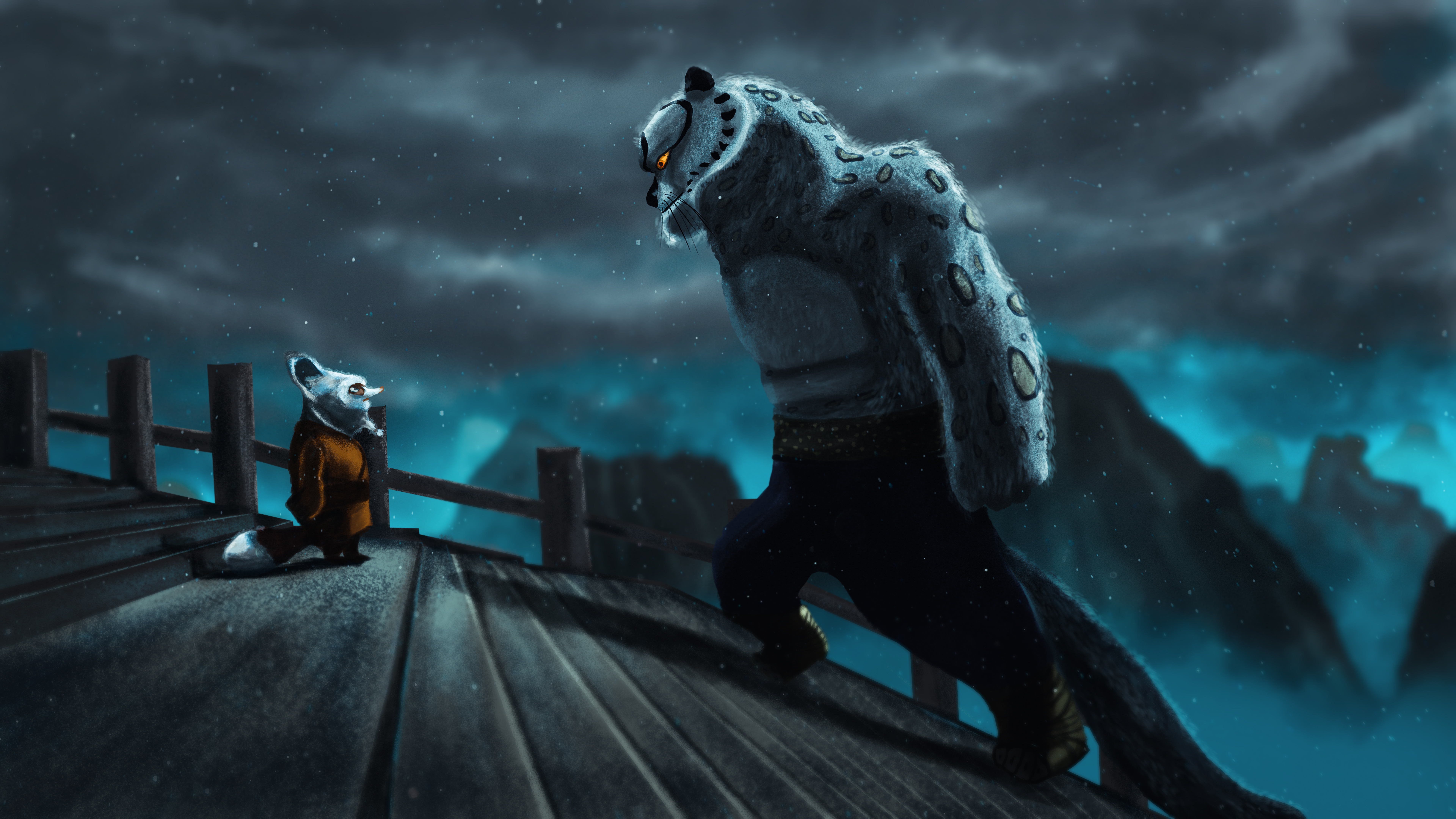 Shifu Vs Tai Lung, A Scene From Kung Fu Panda