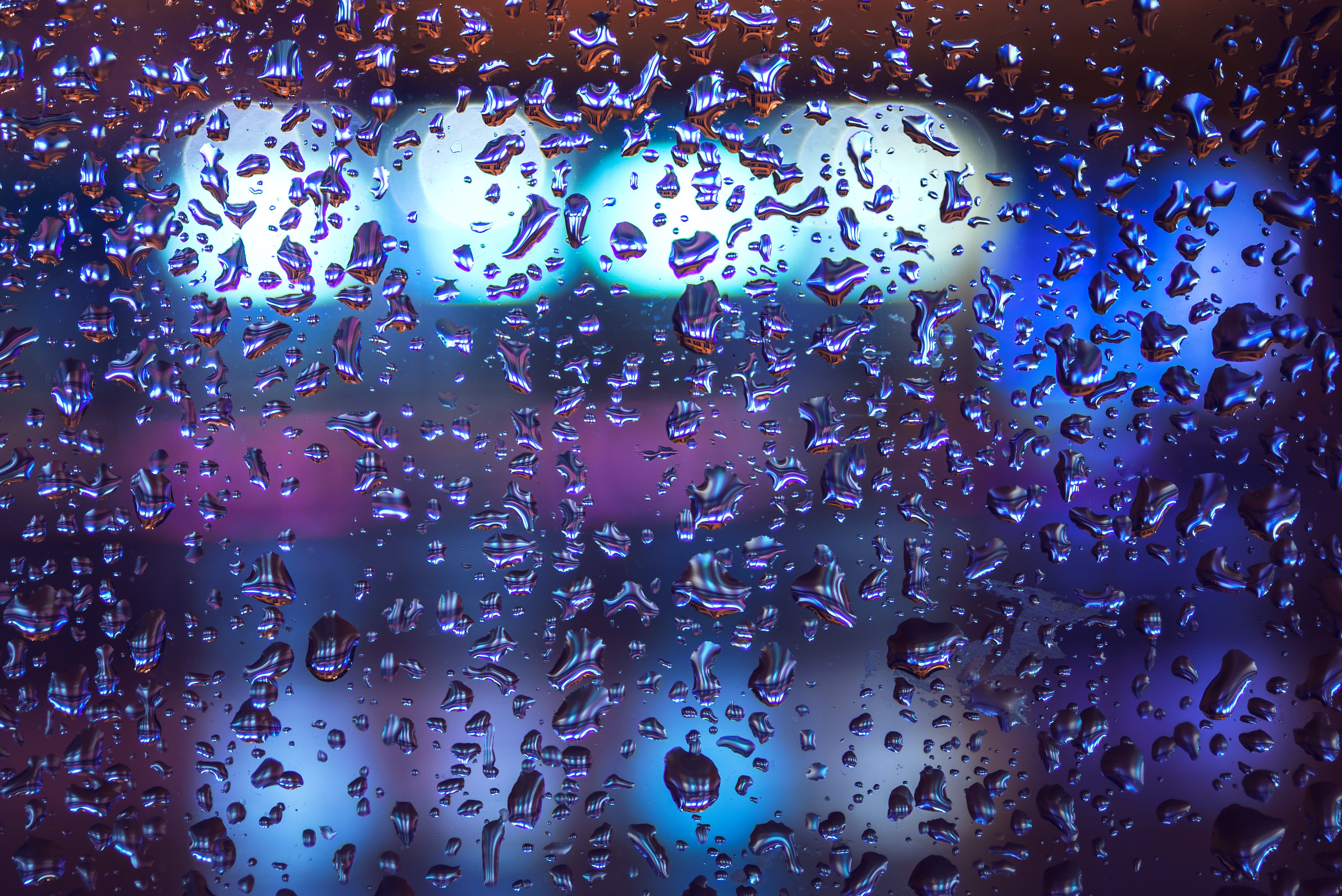 Wallpaper Rain, Blue, Water, Purple, Drop, Background Free Image