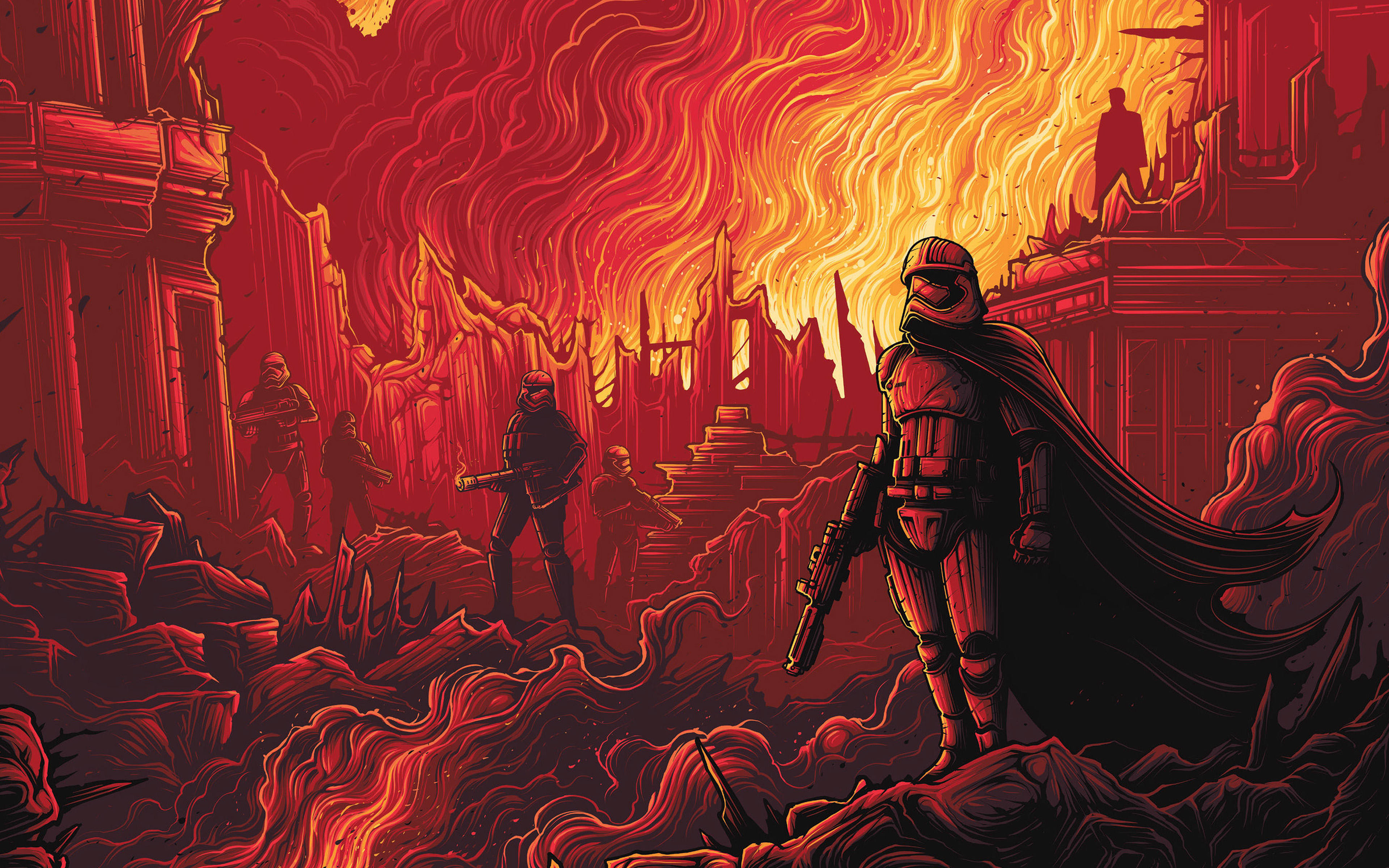 wallpaper for desktop, laptop. captain phasma starwars red film art