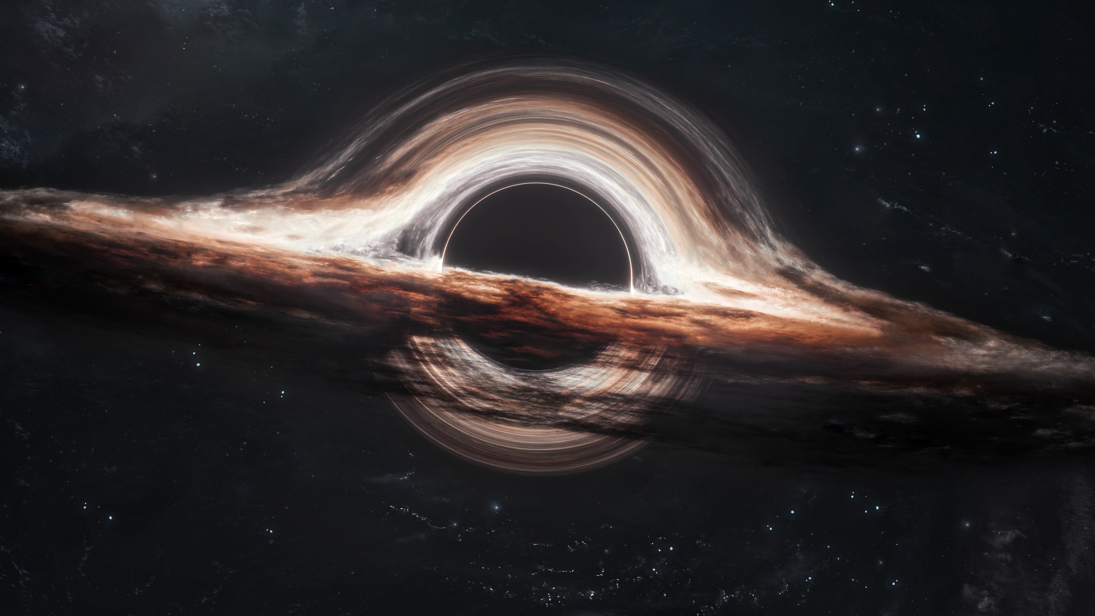 Gargantua black hole Wallpaper 4K