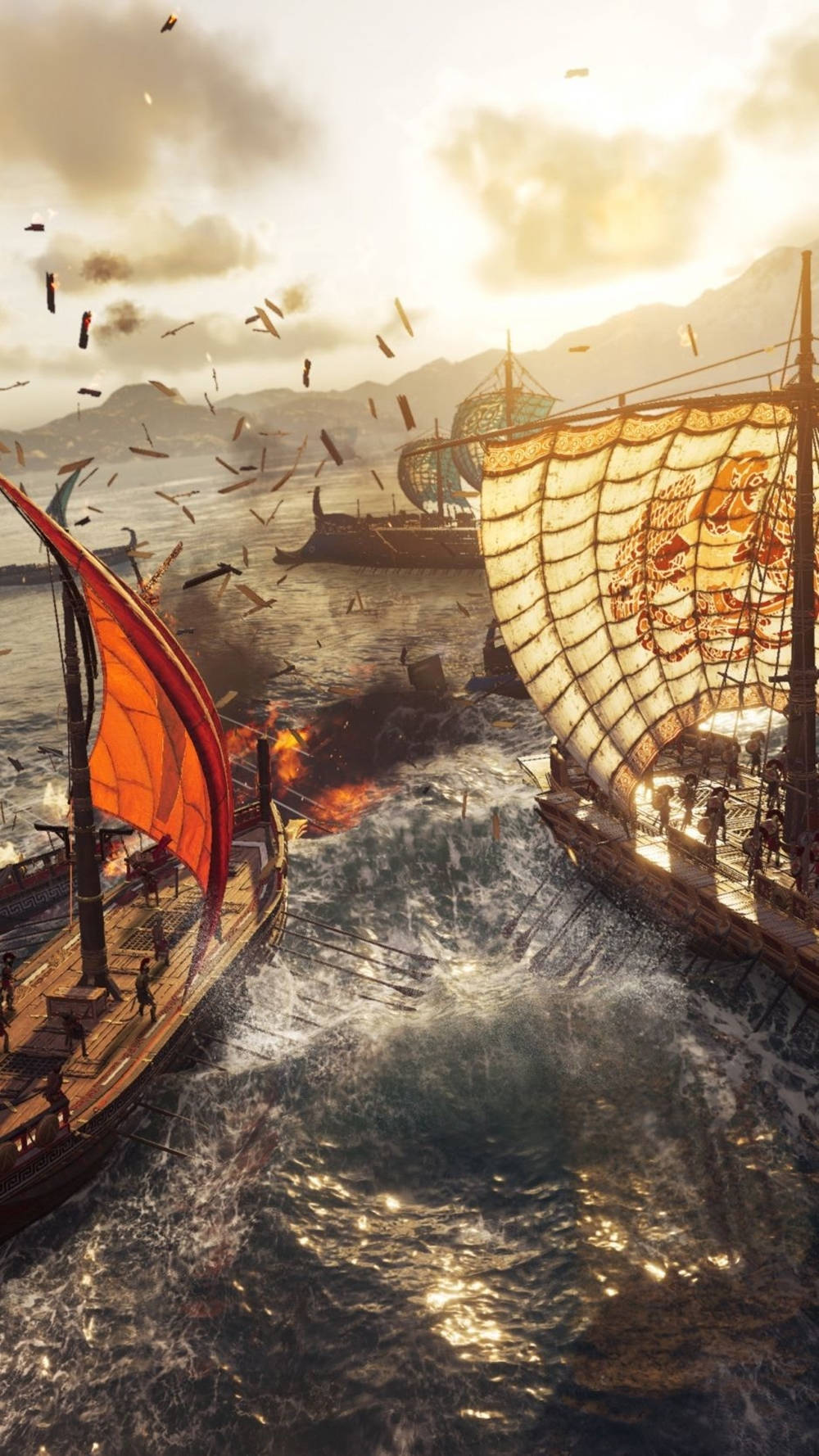 Download Game Battle Of Viking Ships Odyssey iPhone Wallpaper
