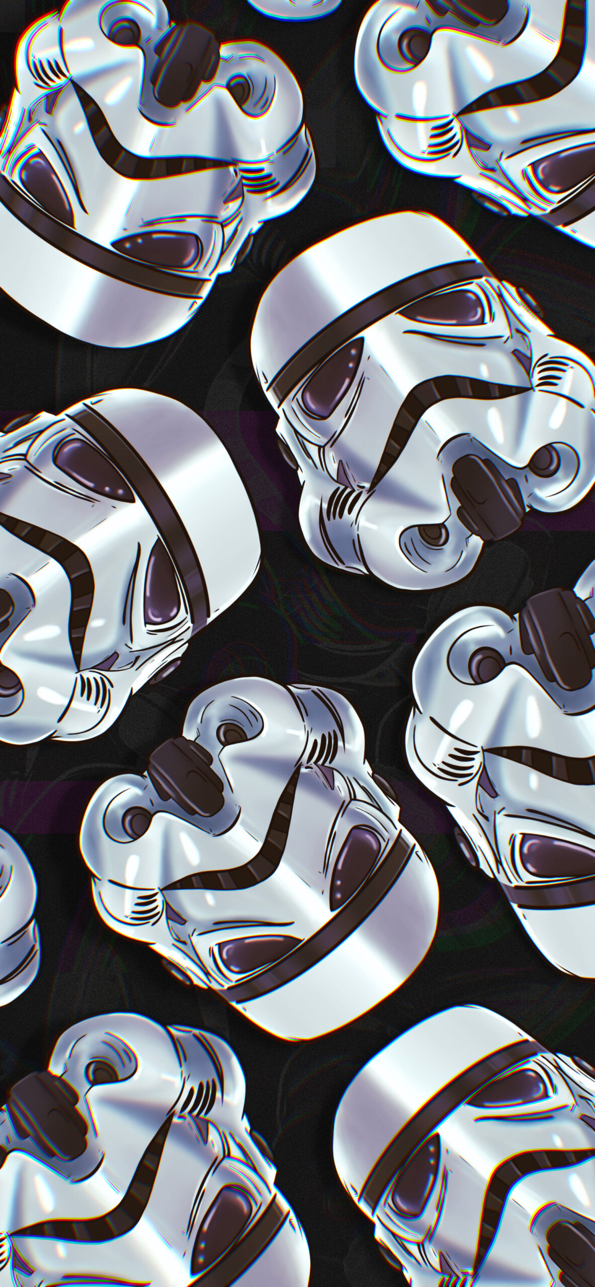 Star Wars Stormtrooper Helmet Glitch Wallpaper iPhone
