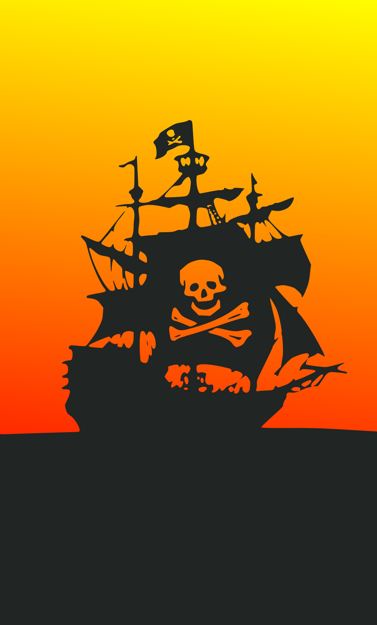 Pirate Ship Minimalist 4k iPhone HD 4k Wallpaper, Image, Background, Photo and Picture