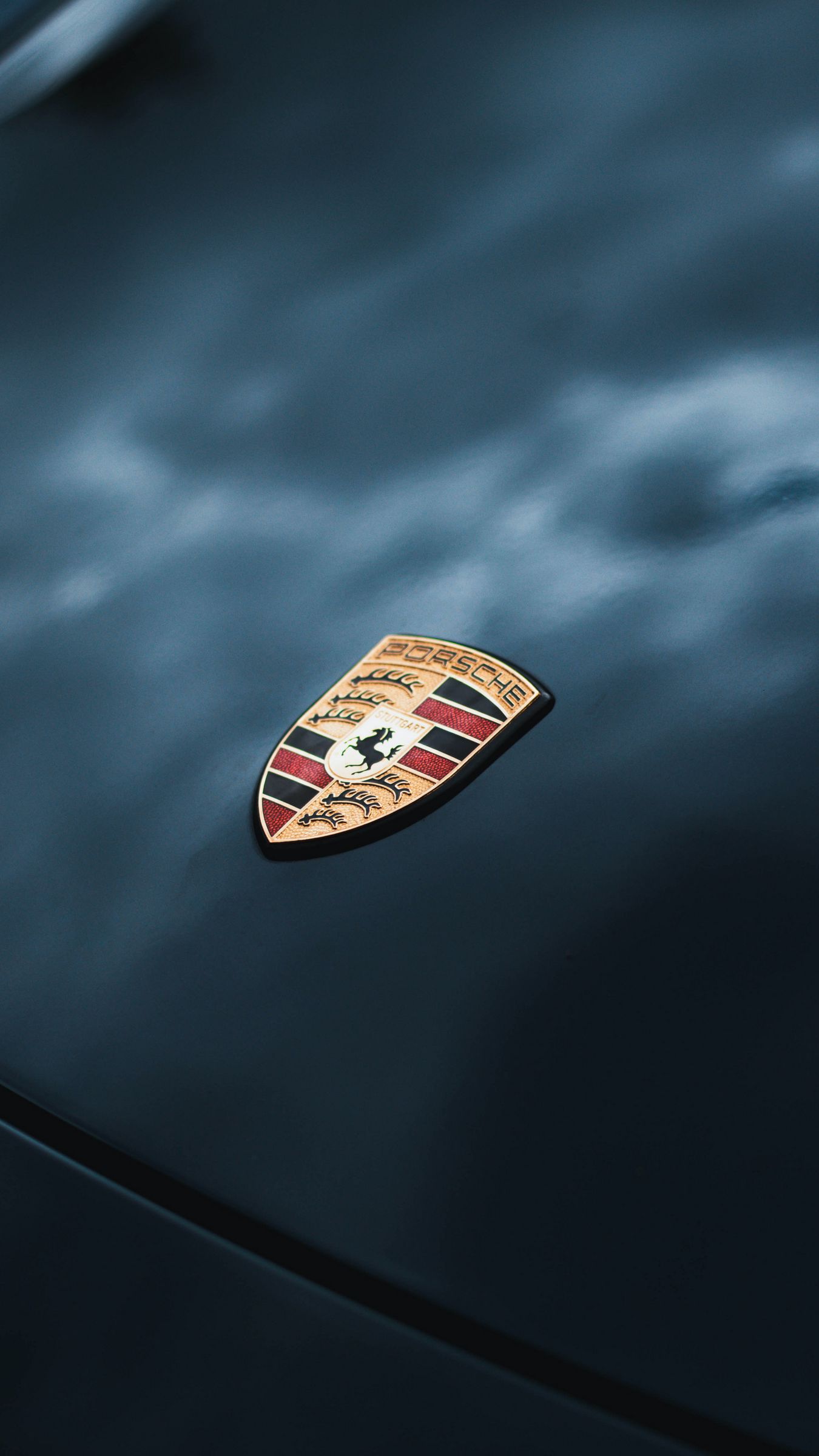 Download wallpaper 1350x2400 porsche, logo, car, sportscar iphone 8+/7+/6s+/for parallax HD background
