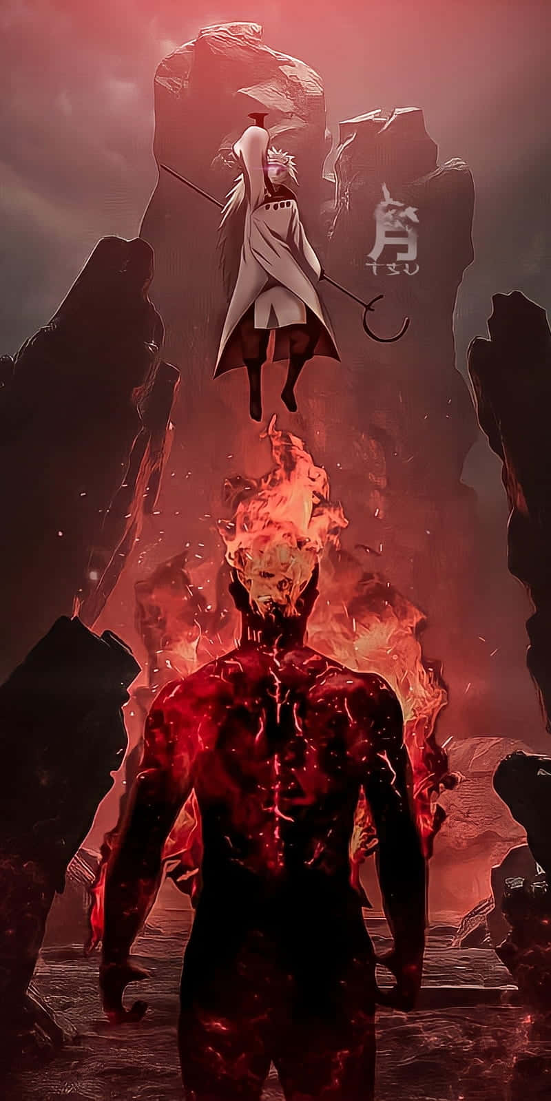 Download Might Guy unleashing a powerful technique Wallpaper