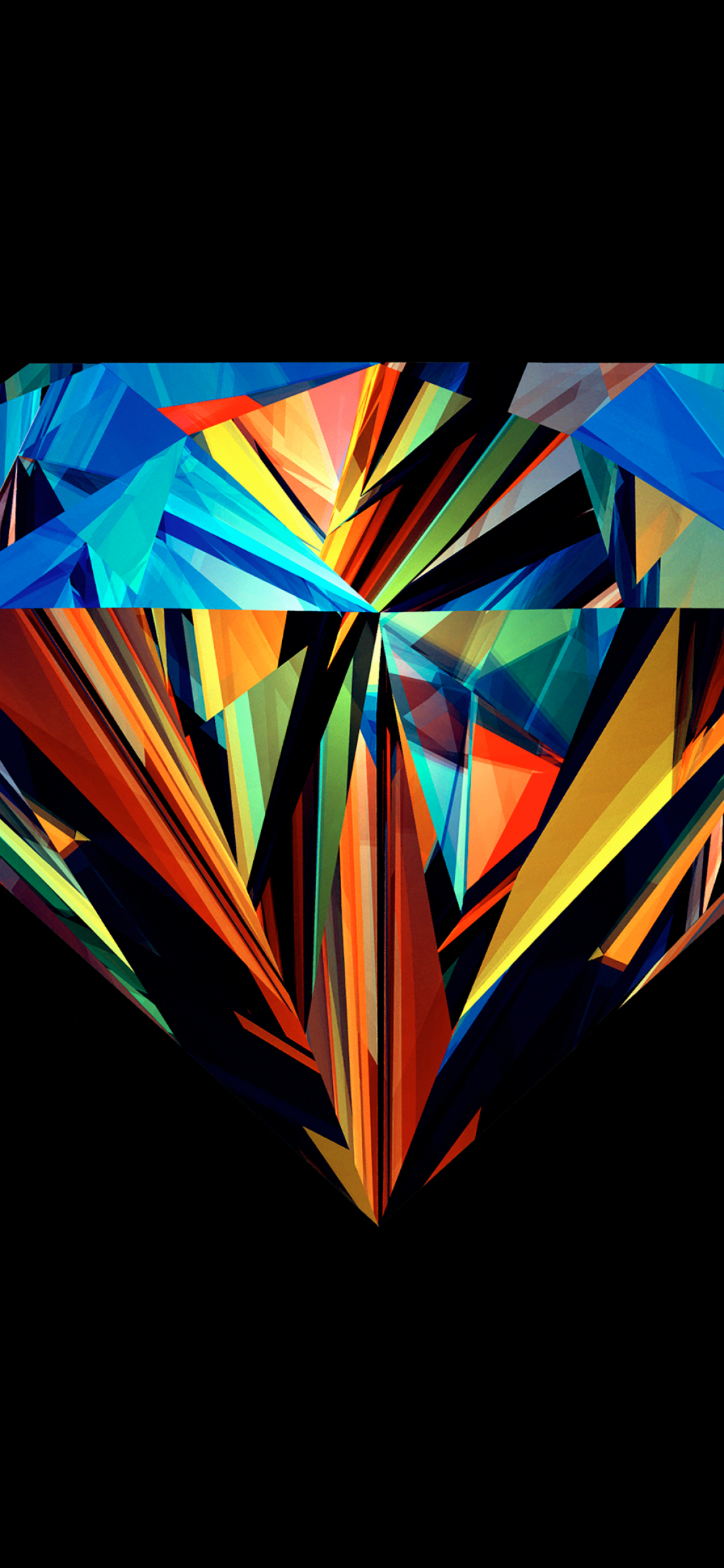 Diamond Wallpaper 4K, Low poly, Colorful, Artwork