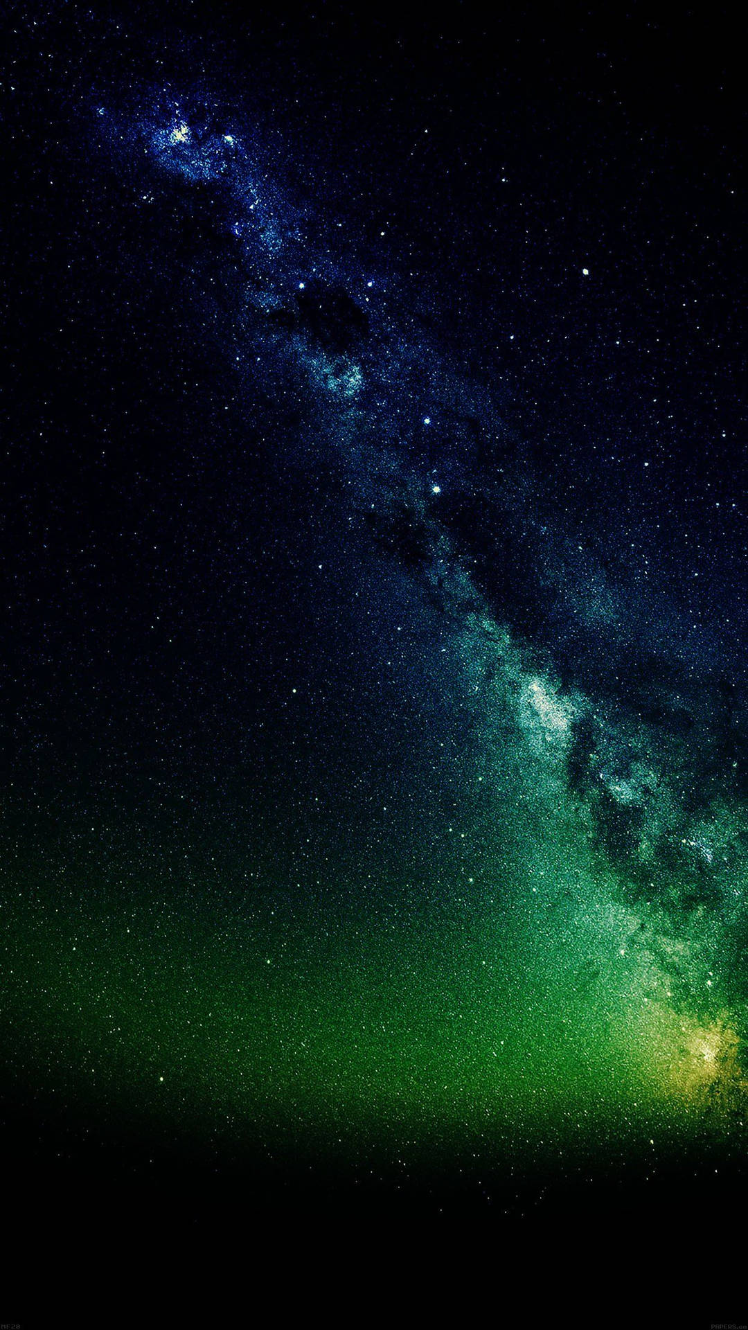 Download Green Milky Way Space Phone Wallpaper