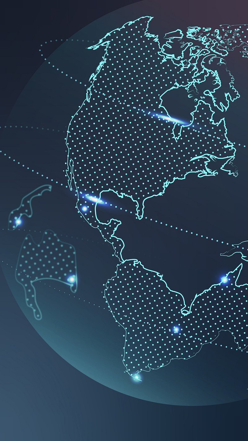 World Map Cyber Image Wallpaper