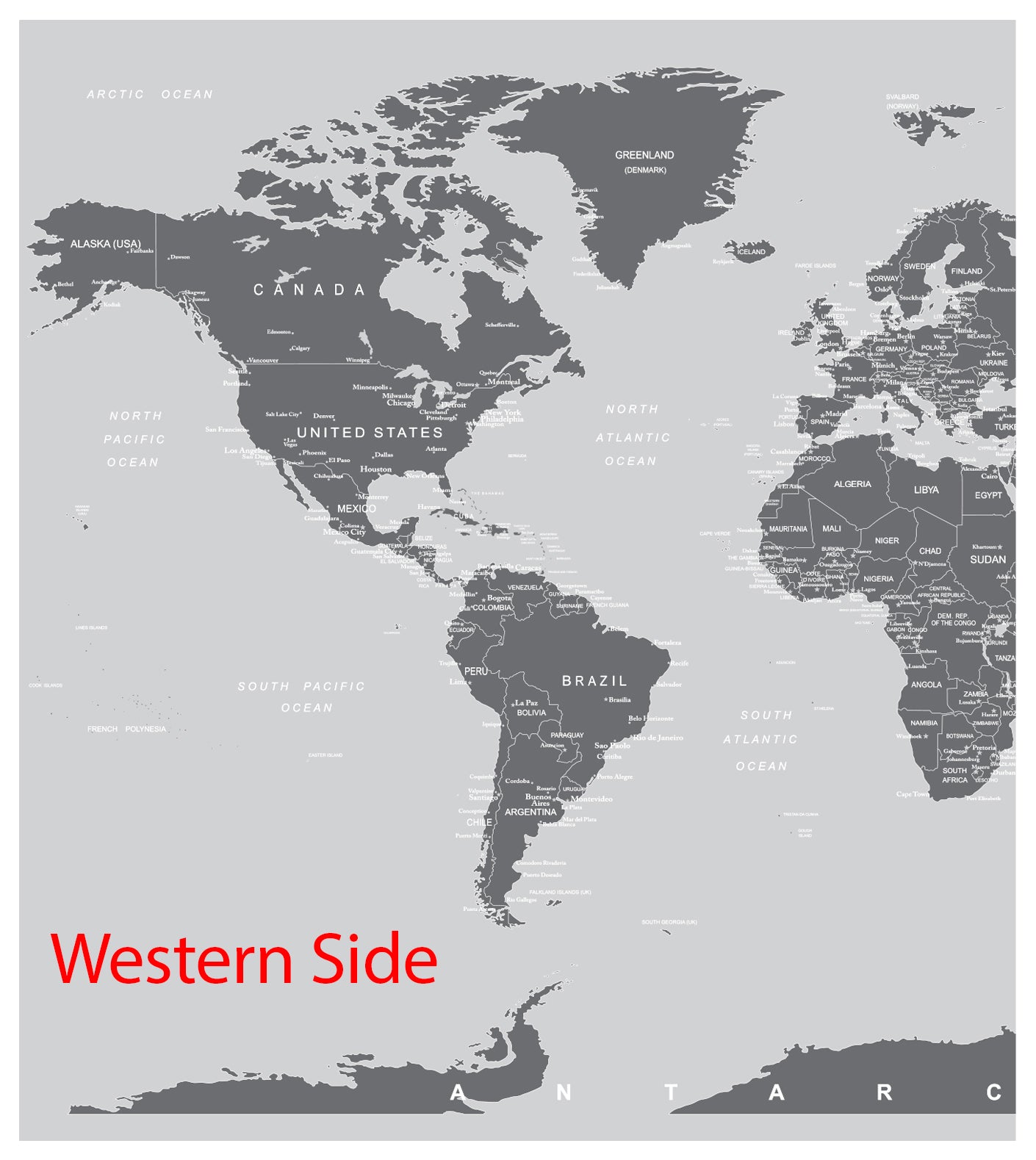 Peel and Stick Wallpaper. World Map