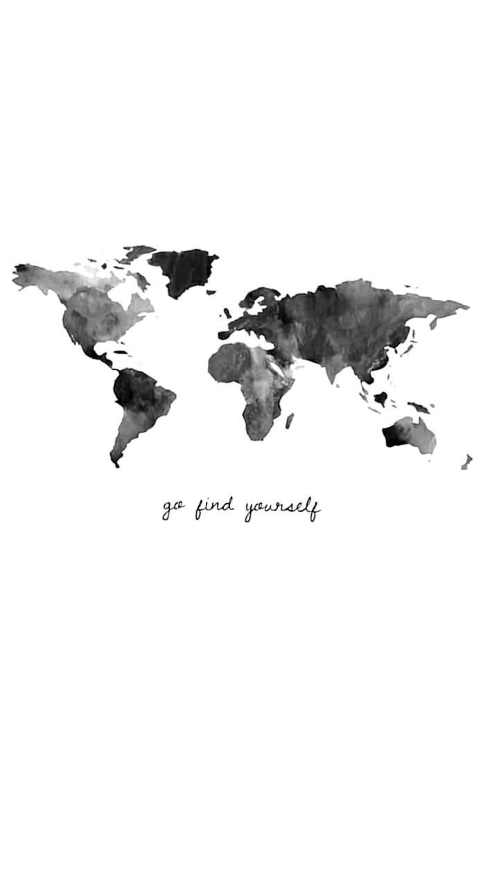 World Map Find Yourself Wallpaper Download