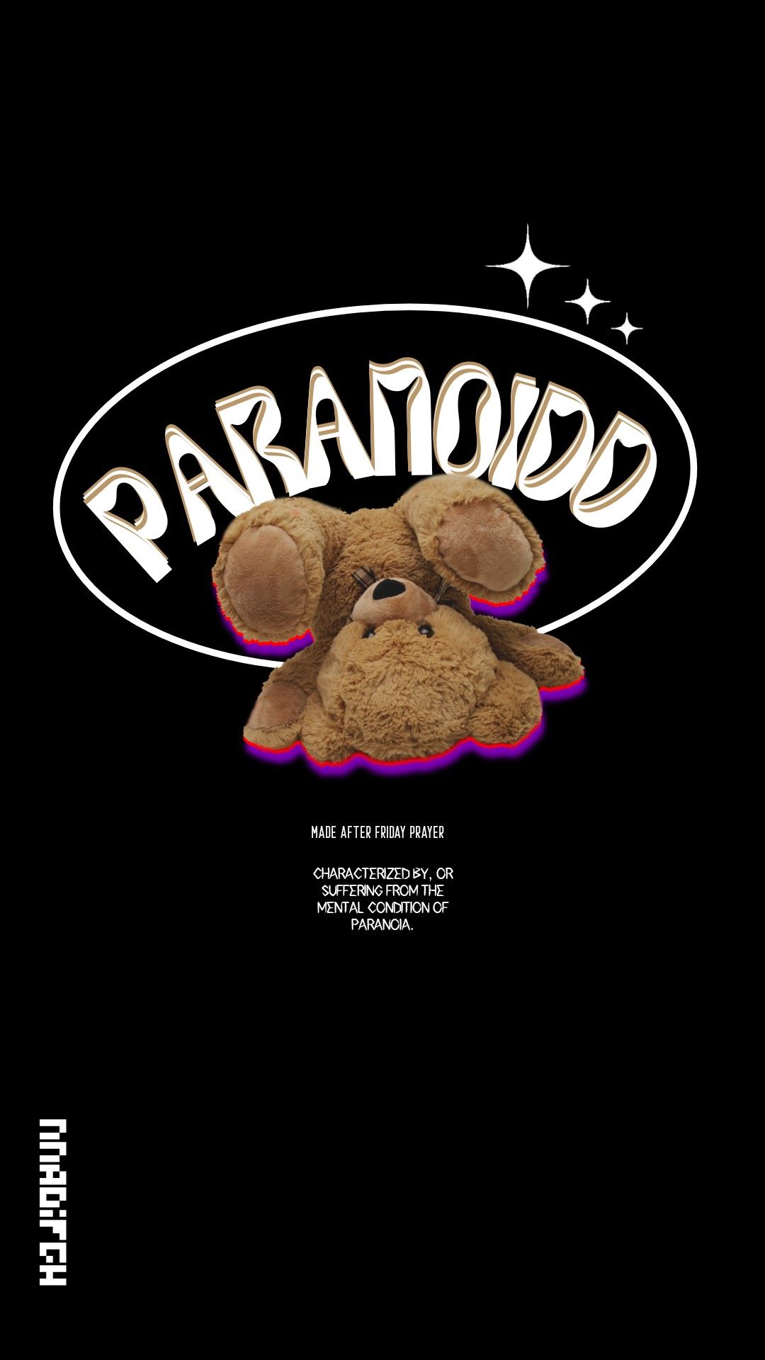 PARANOIDD POSTER. Graphic tshirt design, Graphic wallpaper, Tshirt printing design