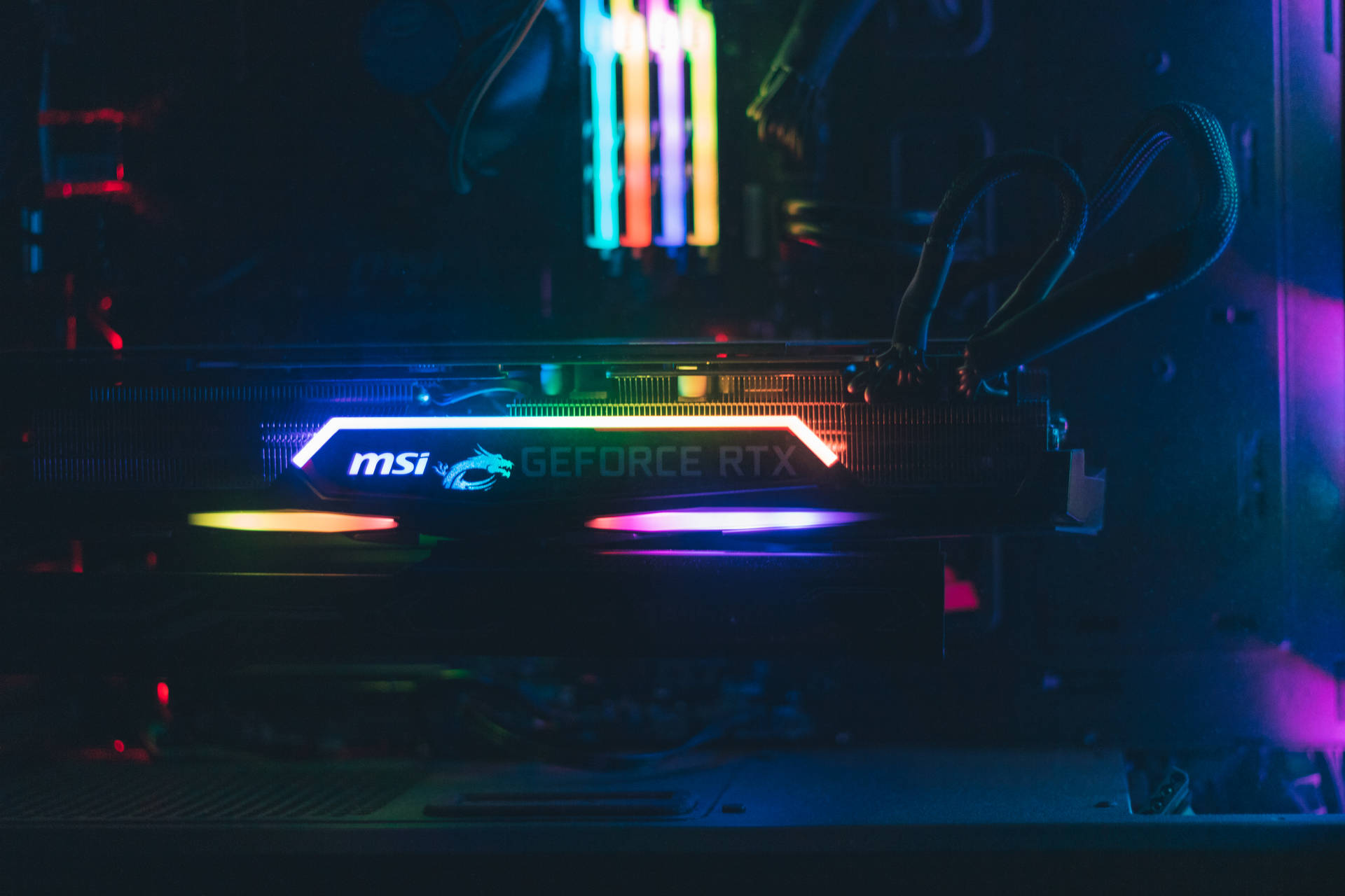 Download Colorful MSI GeForce RTX Graphics Card Wallpaper