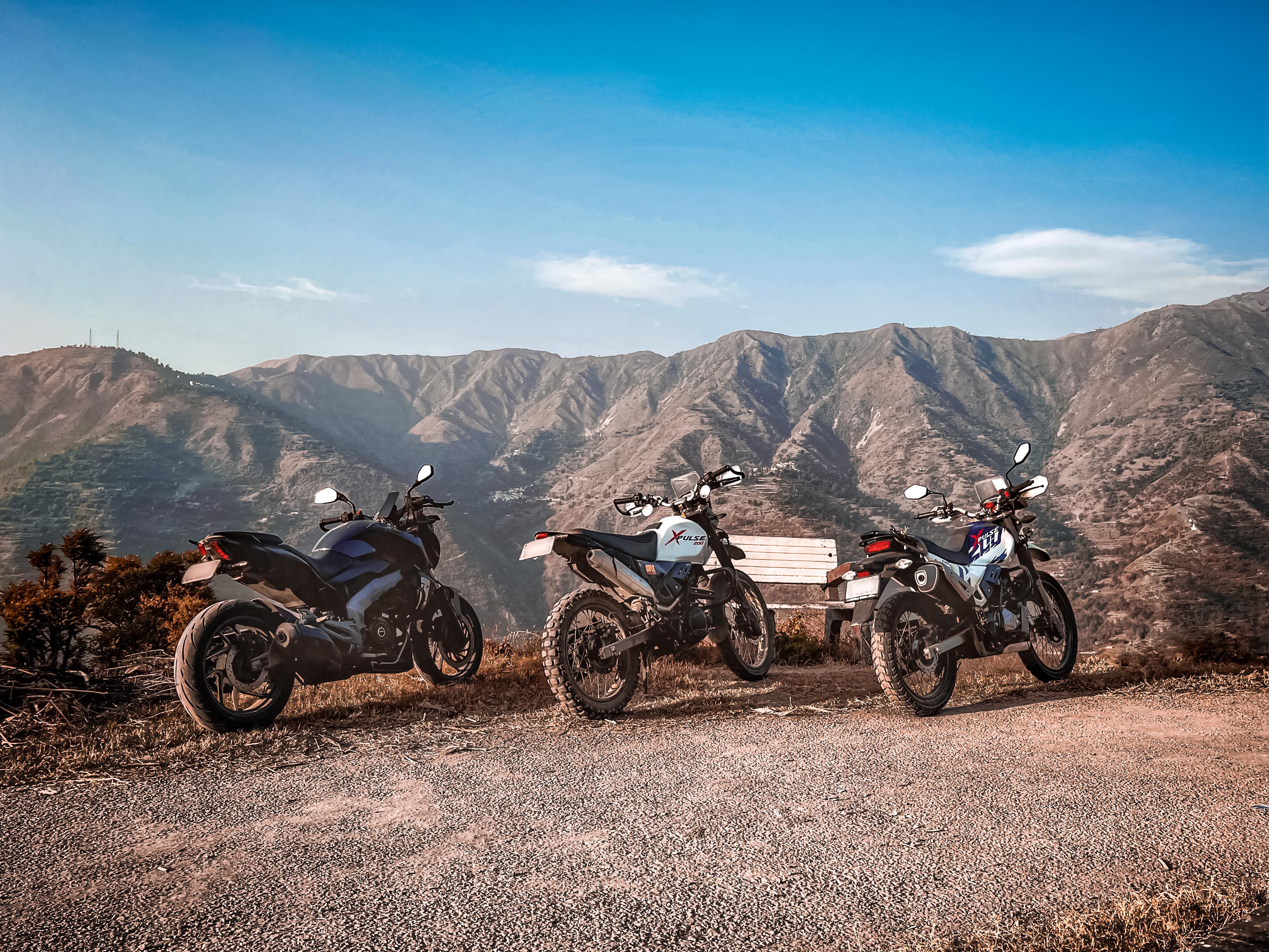 More from the trip to Mussoorie. (In picture Dominar 400 BS4, Xpulse BS4 2V, Xpulse 200 4V)