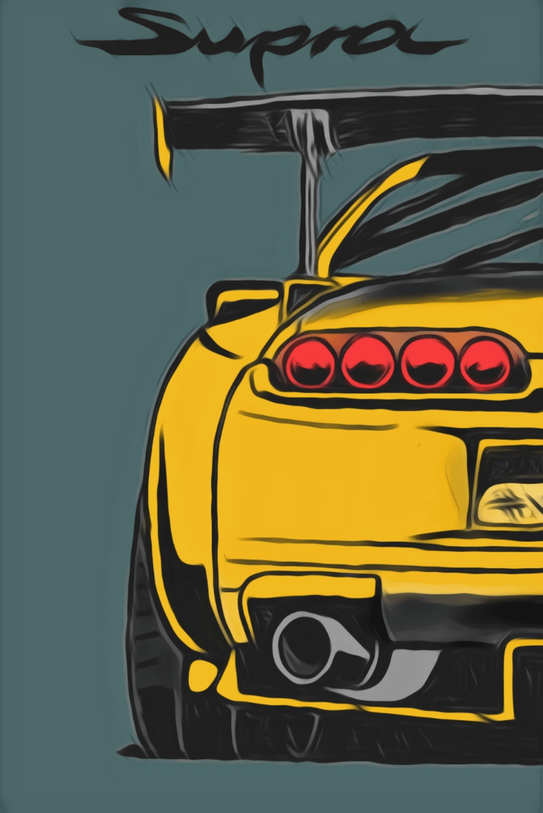 Toyota Supra MK4 [836x1252] Drawn with s22ultra and edited