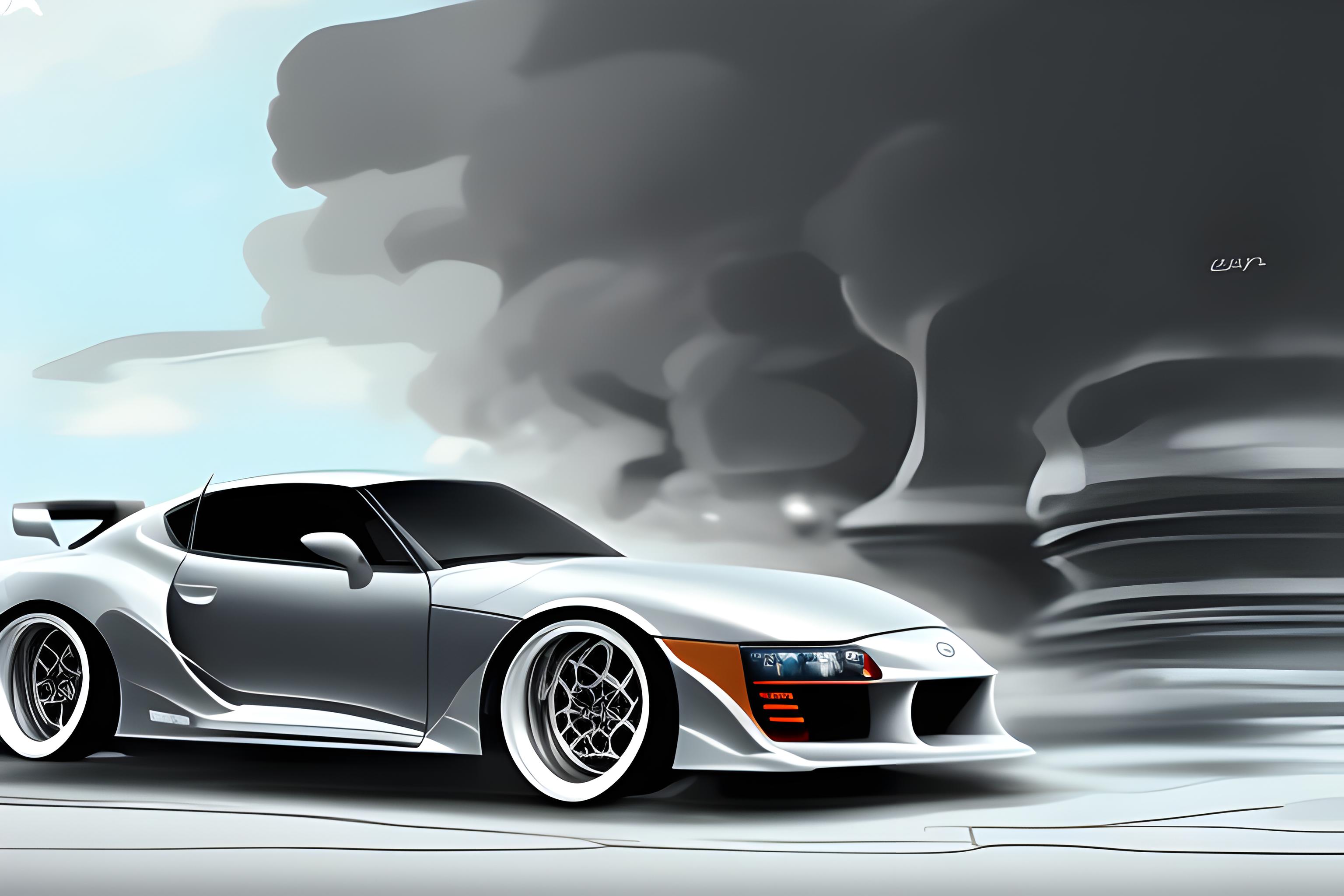 right side of toyota supra mk4 illustration