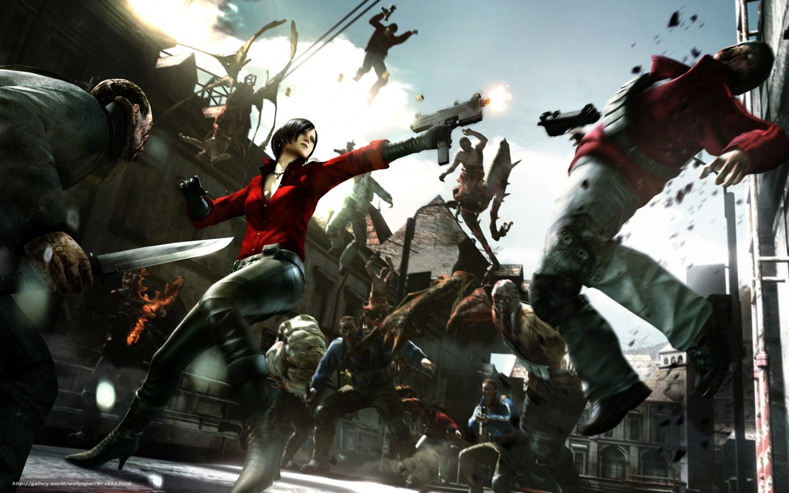 Download wallpaper Ada Wong, Monsters, knife, Dzh'avo free desktop wallpaper in the resolution 1680x1050