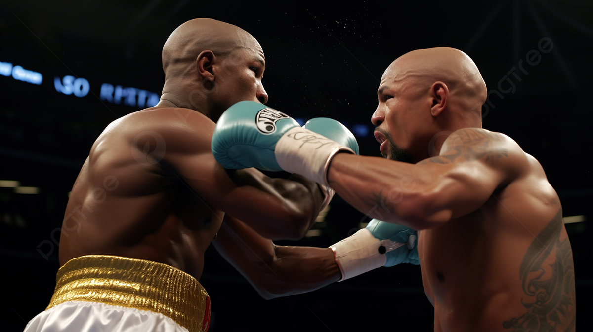 Boxers Going At Each Other In Boxing Match Background, Mayweather Picture Background Image And Wallpaper for Free Download