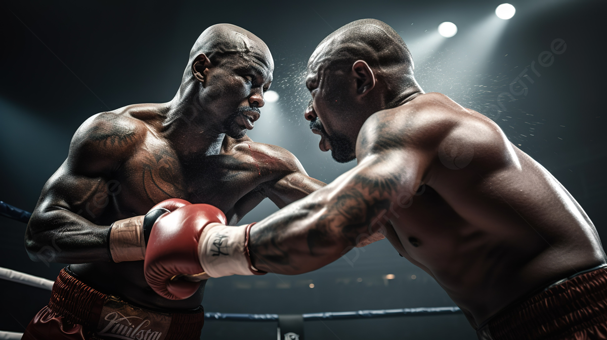 Two Boxers Are Fighting Each Other In A Ring Background, Picture Of Boxing Background Image And Wallpaper for Free Download